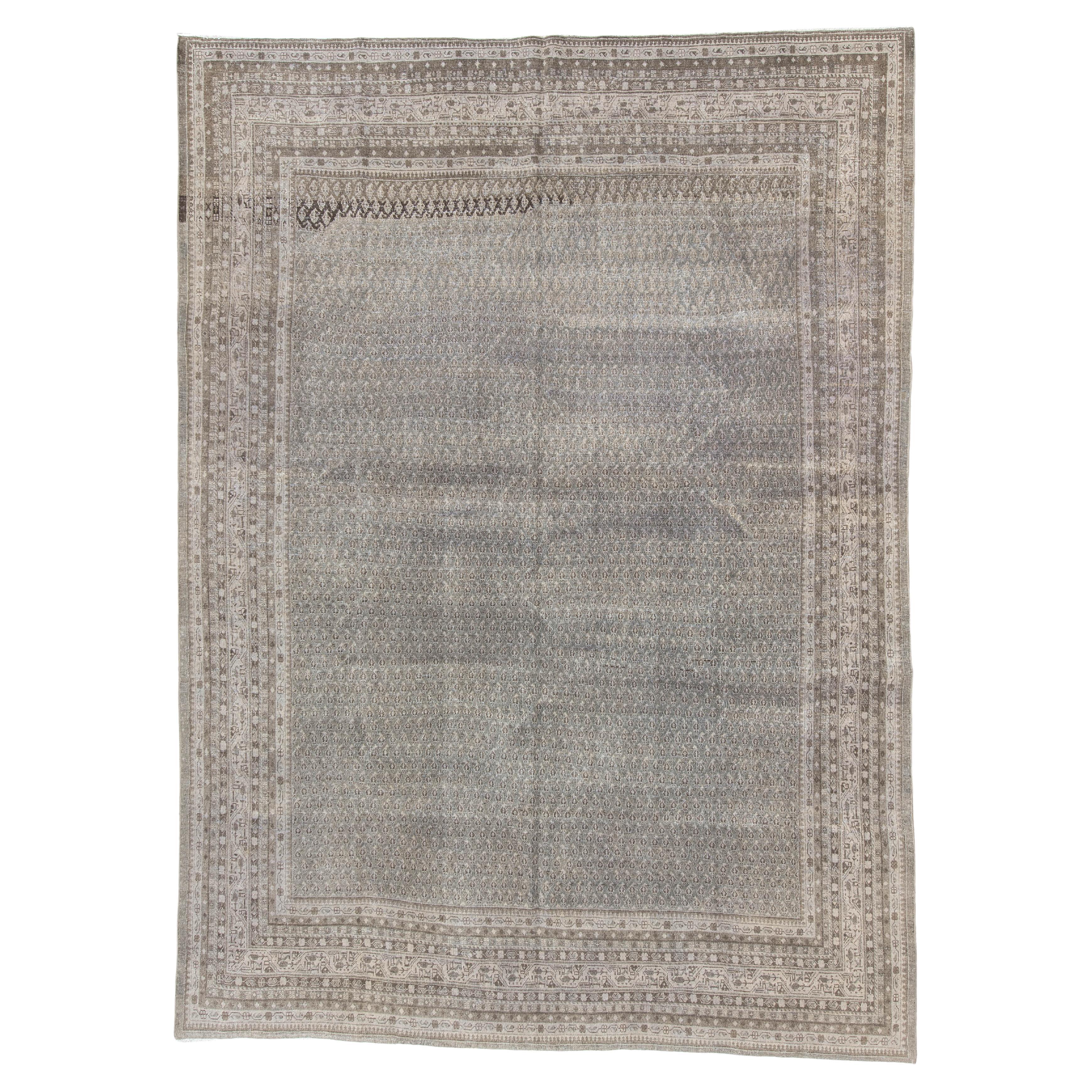 Tappeto persiano Mir con disegno a campi lavati a contrasto in vendita