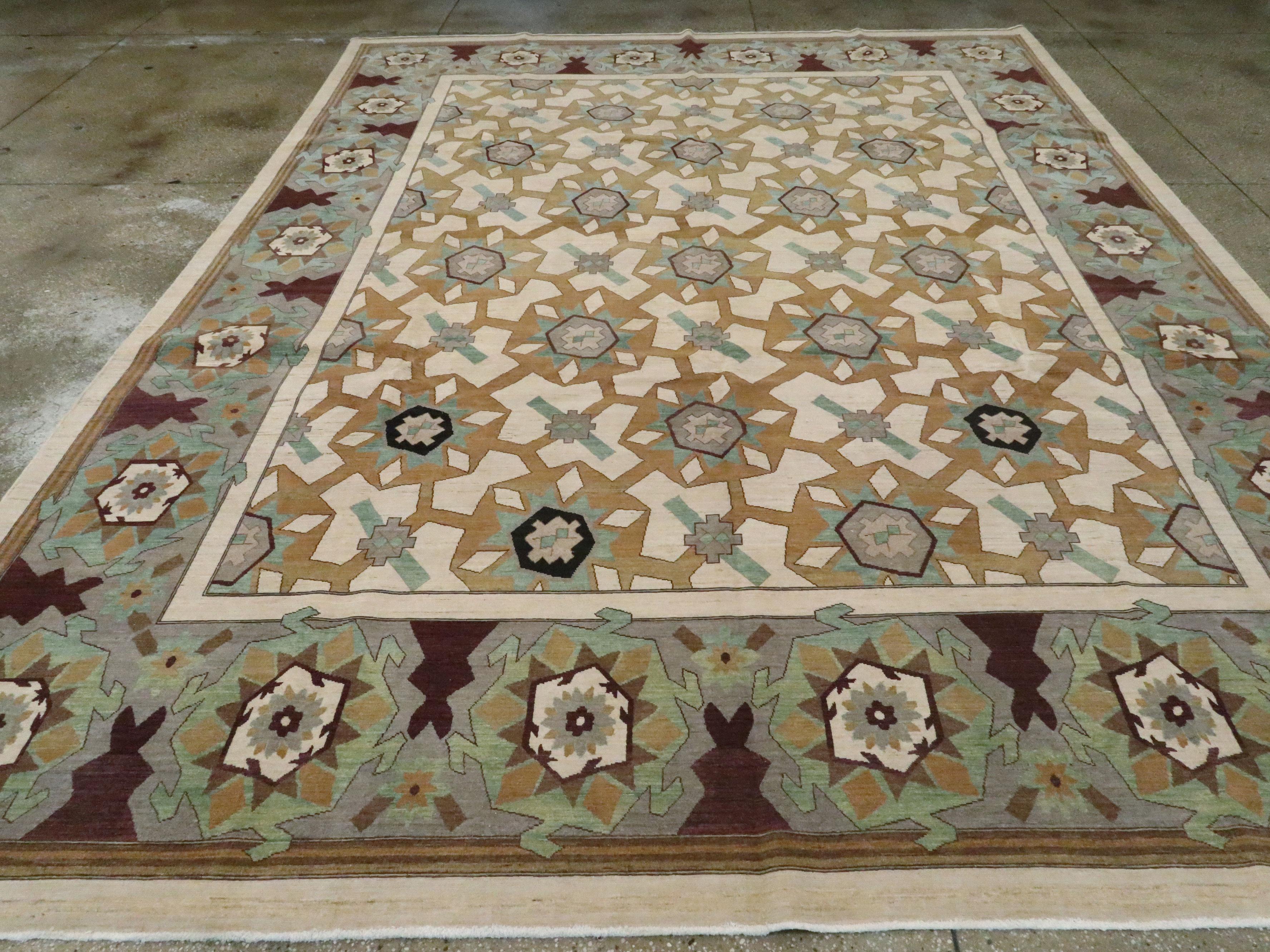 Wool Persian Modernist Rug For Sale