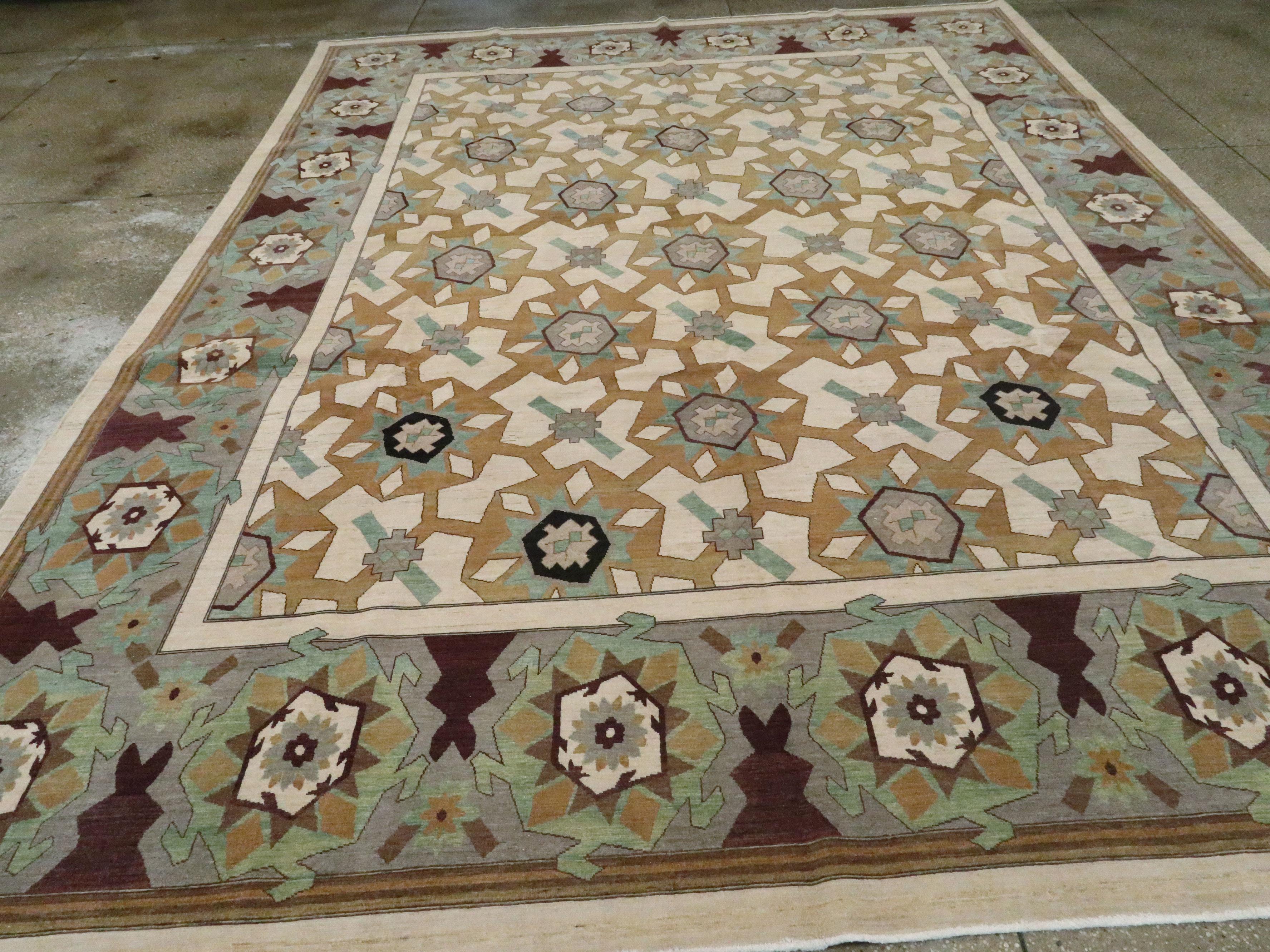 Modernistischer persischer Teppich der Moderne (Wolle) im Angebot