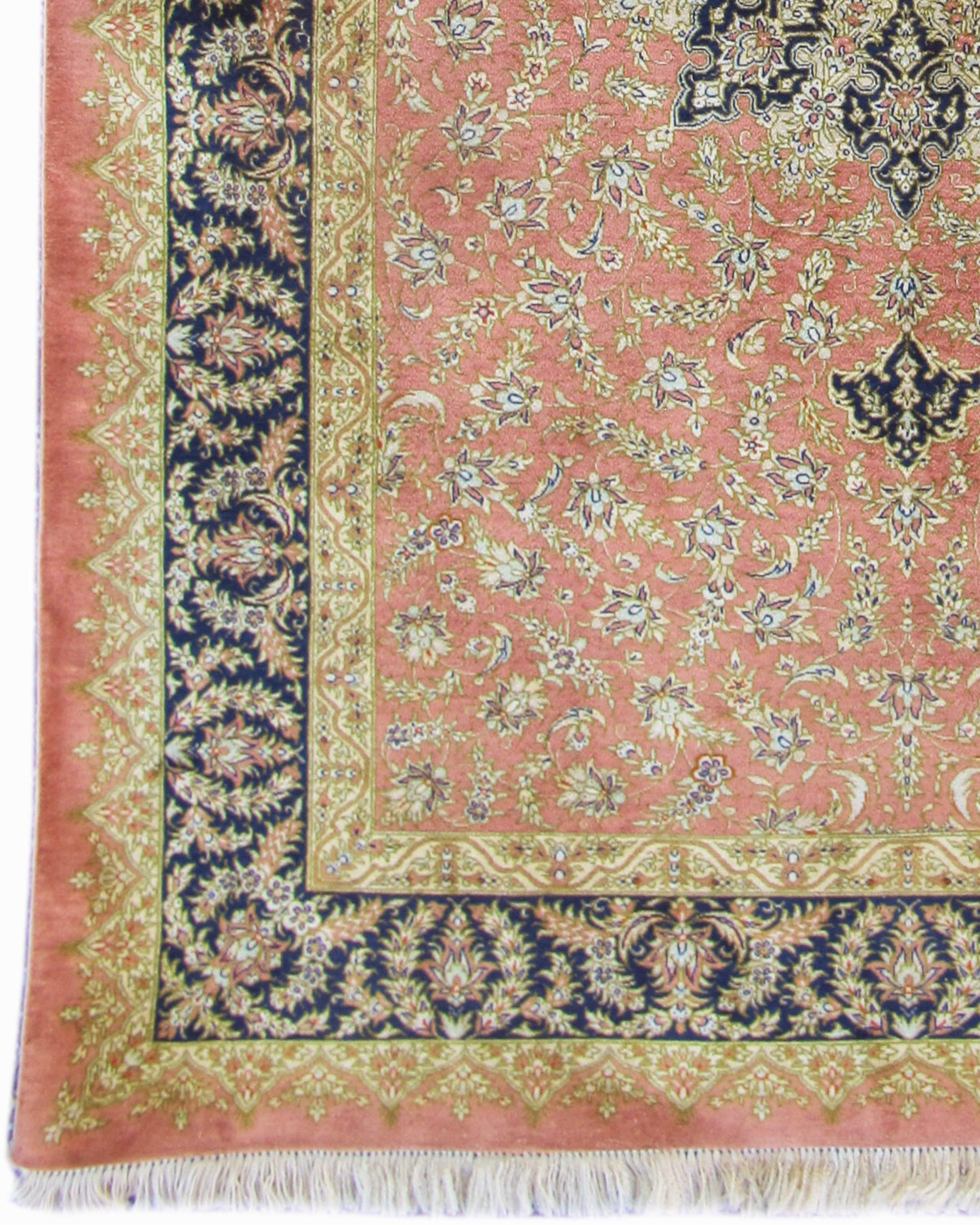 Persian Mohammadi Qum Silk Rug, Late 20th Century For Sale 2