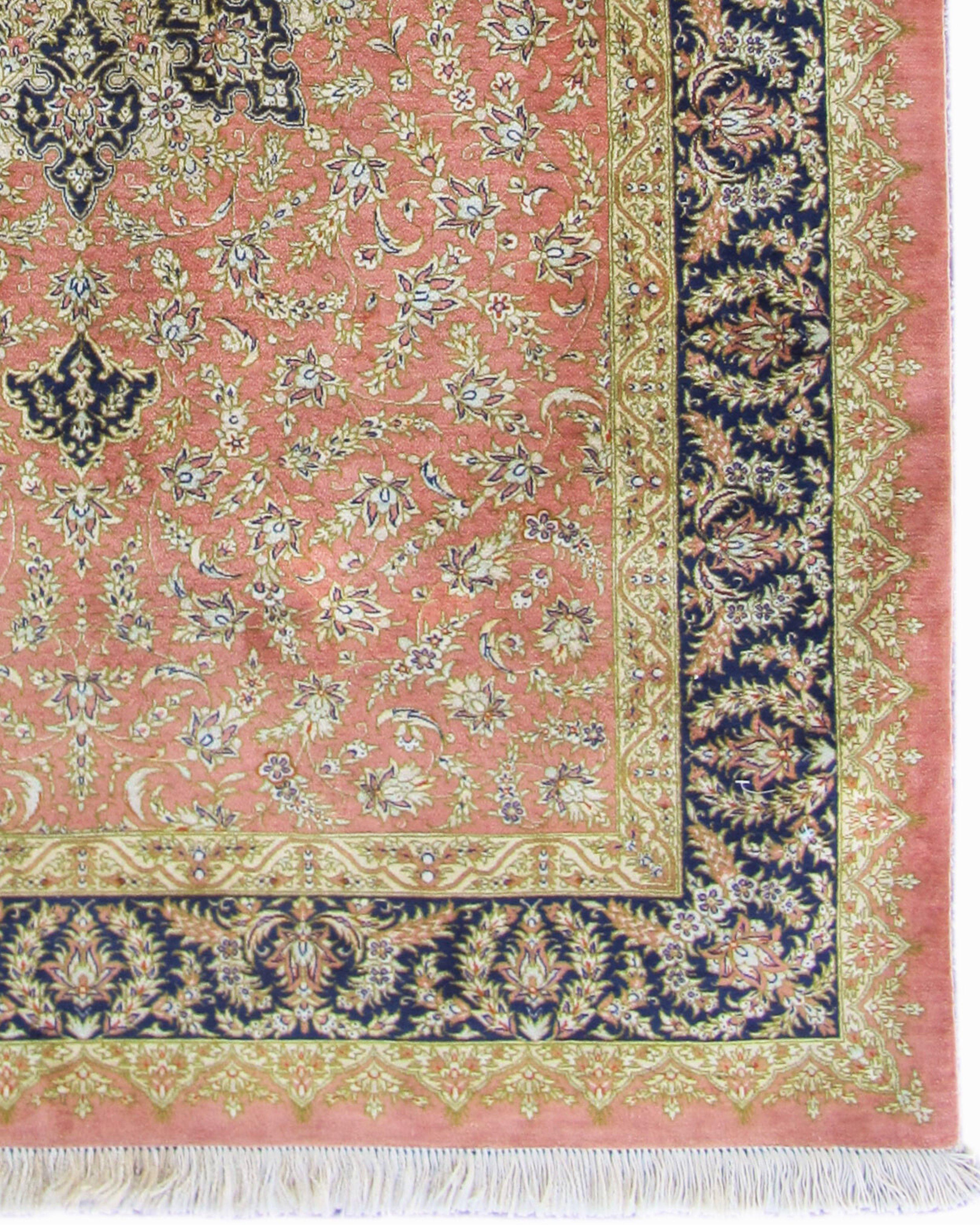 Persian Mohammadi Qum Silk Rug, Late 20th Century For Sale 3