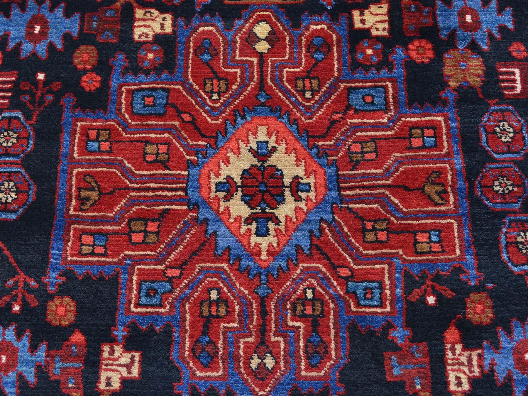 Asian Persian Nahavand Hand Knotted 100 Percent Wool Oriental Rug