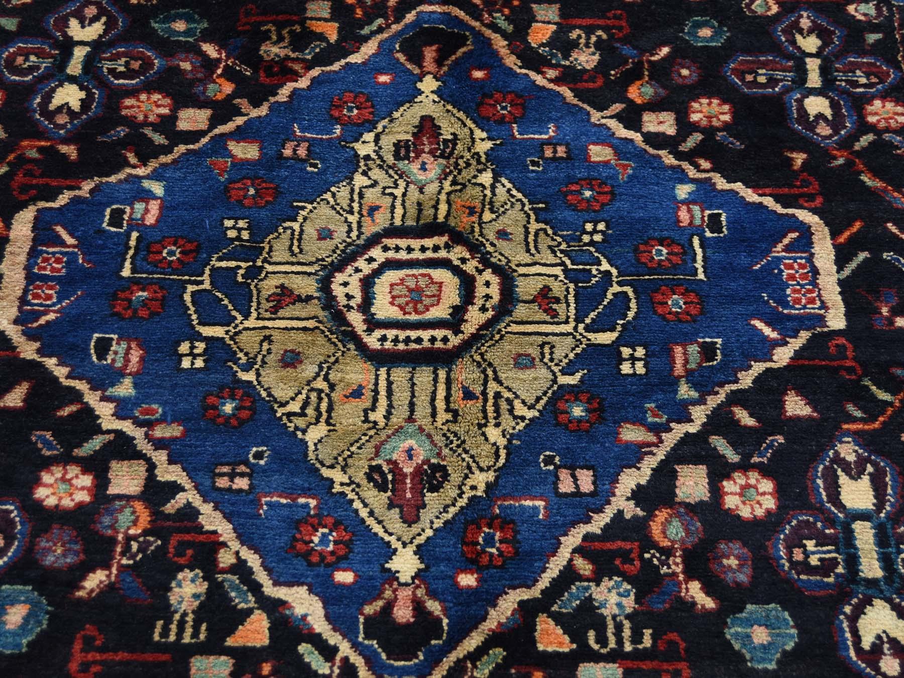 Persian Nahavand Hand Knotted Pure Wool Wide Runner Rug 2