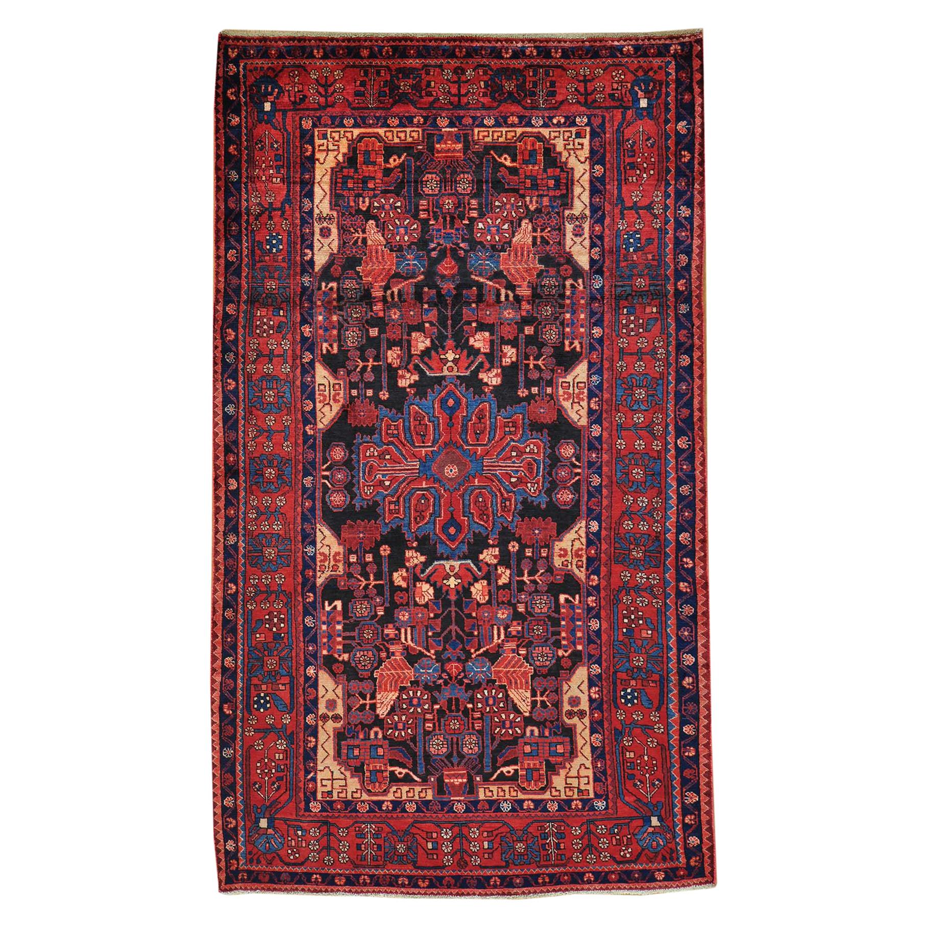 Persian Nahavand Pure Wool Full Pile Handmade Oriental Rug