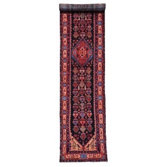 Persian Nahavand Wide Runner Pure Wool Handmade Oriental Rug