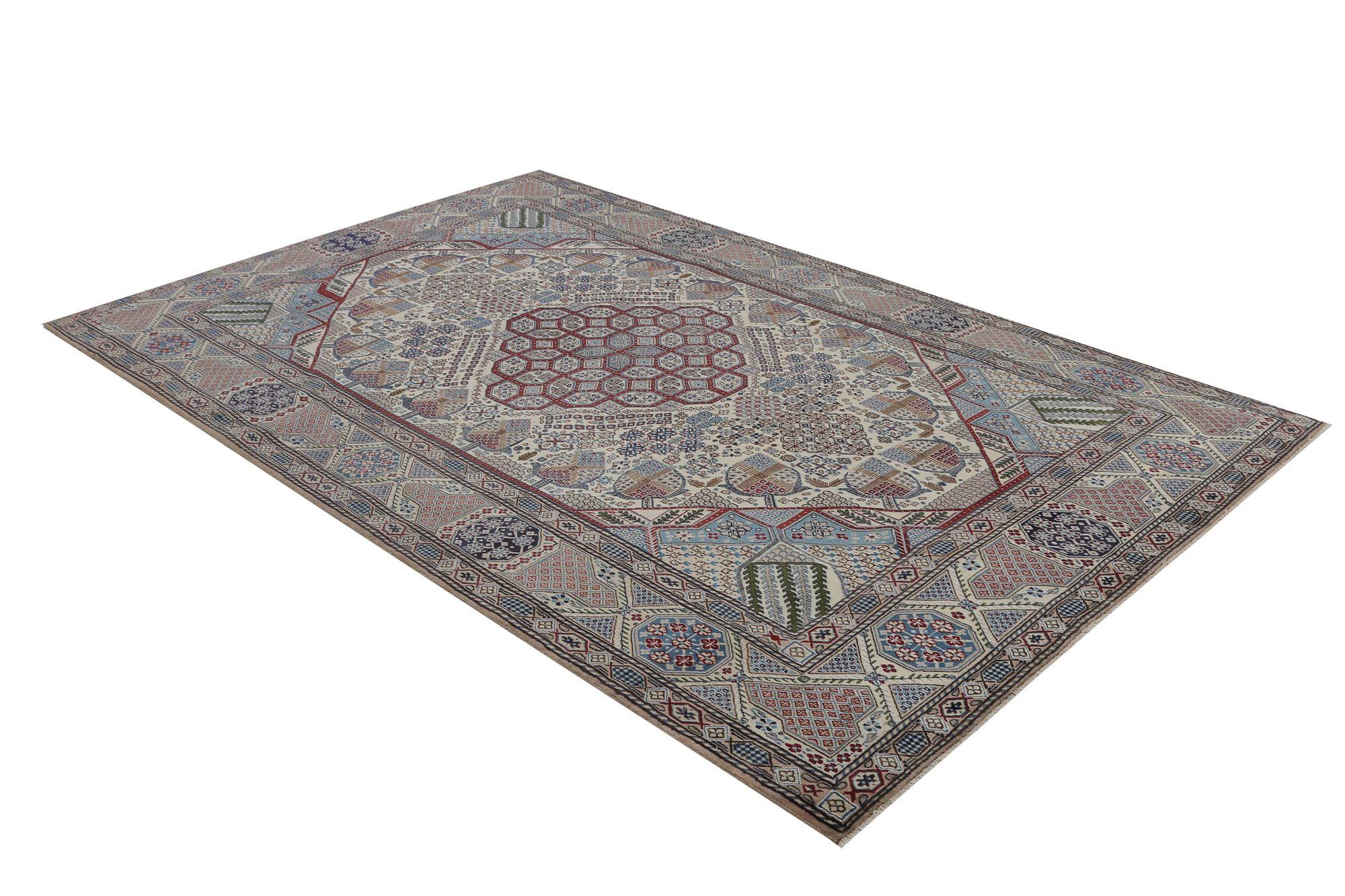 Persische Naien-Teppiche – Wolle, elfenbeinfarbenes Design – 96734 im Zustand „Hervorragend“ im Angebot in Dallas, TX