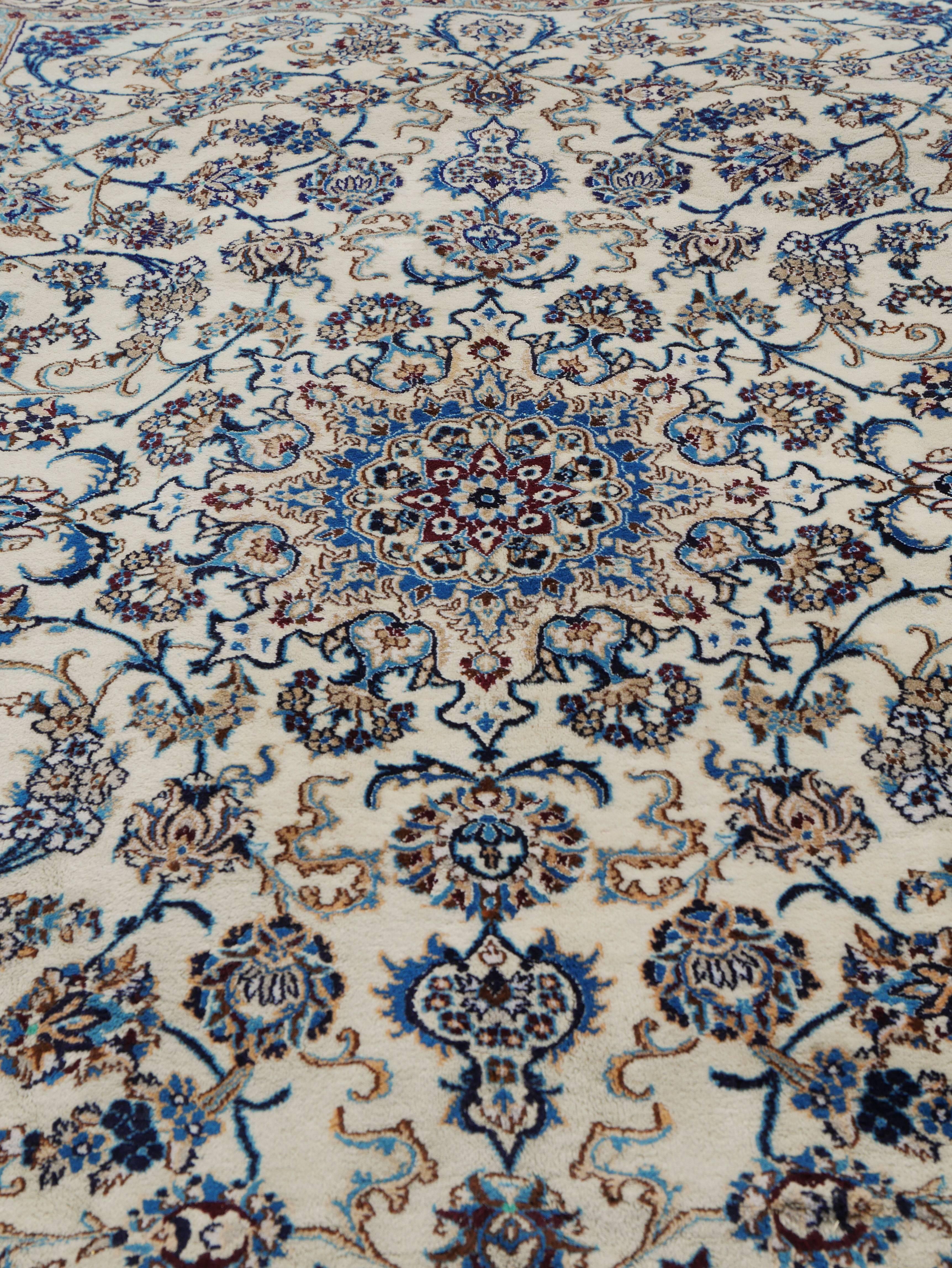 Contemporary Persian Nain 290 x 190cm c. 9.5 by 6.2 feet For Sale