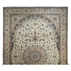 Retro Persian Nain (Wool / Silk) Rug 12'9'' x 19'10''