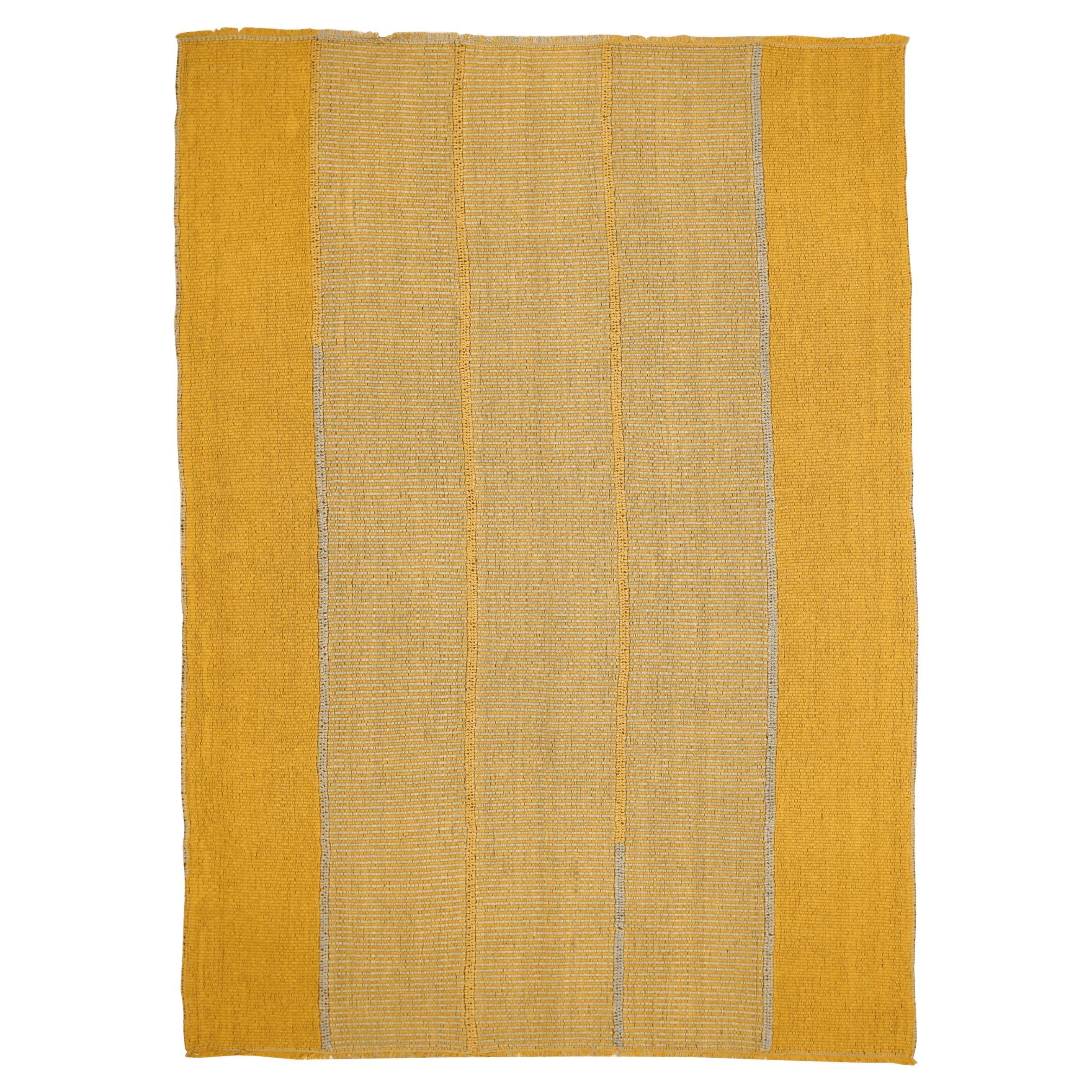 Tapis de la collection naturelle persane, motif jaune laine - 93780 en vente