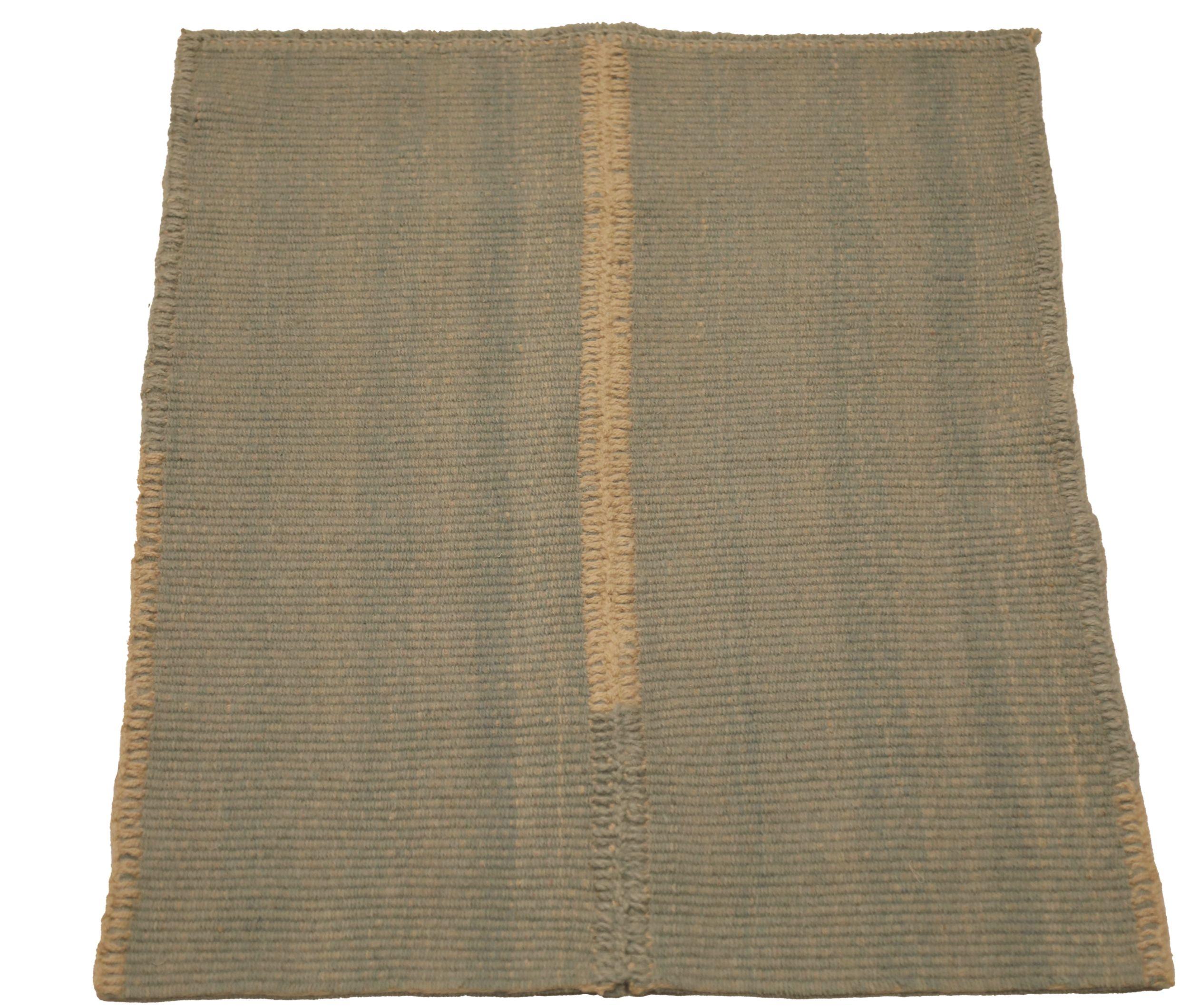 Alfombra Persa Natural Collection Pequeña - Lana Azul Gris Amarillo - 93782 Tribal en venta