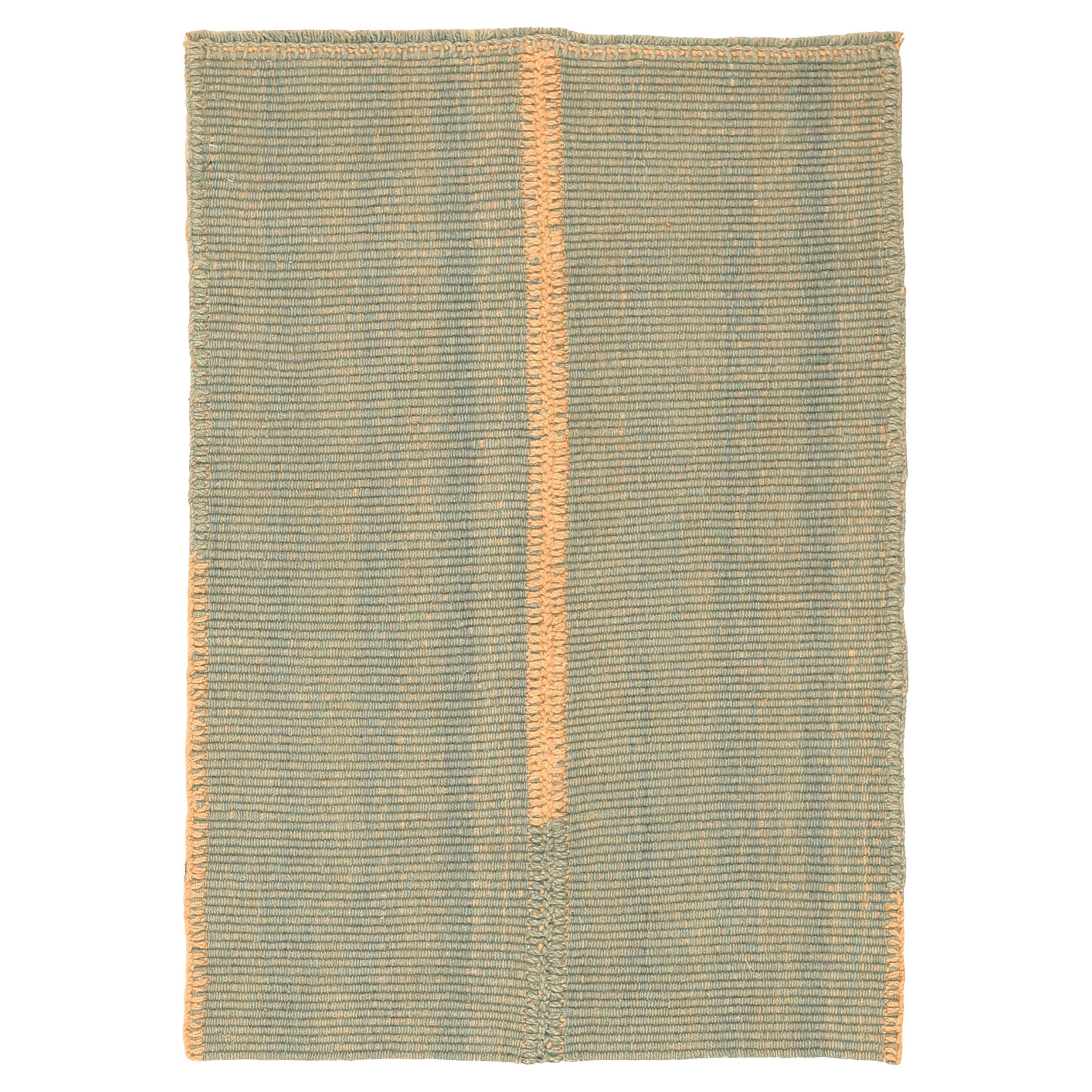 Alfombra Persa Natural Collection Pequeña - Lana Azul Gris Amarillo - 93782 en venta