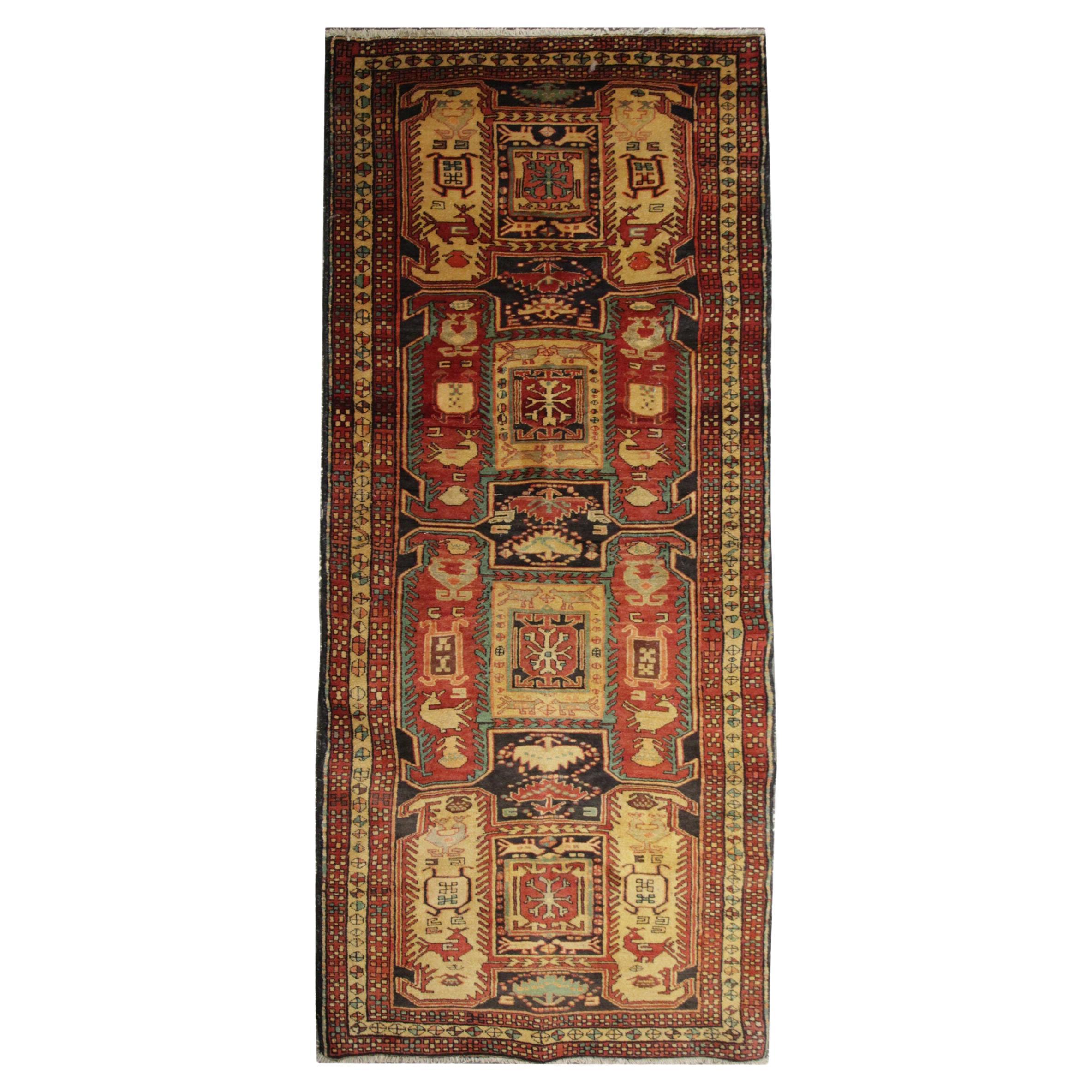 Handgefertigte Teppich-Läufer, kaukasischer Stair-Läufer, Orientalischer Teppich CHR65