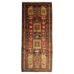 Retro Handmade Carpet Runner Rugs, Caucasian Stair Runner Oriental Rug CHR65