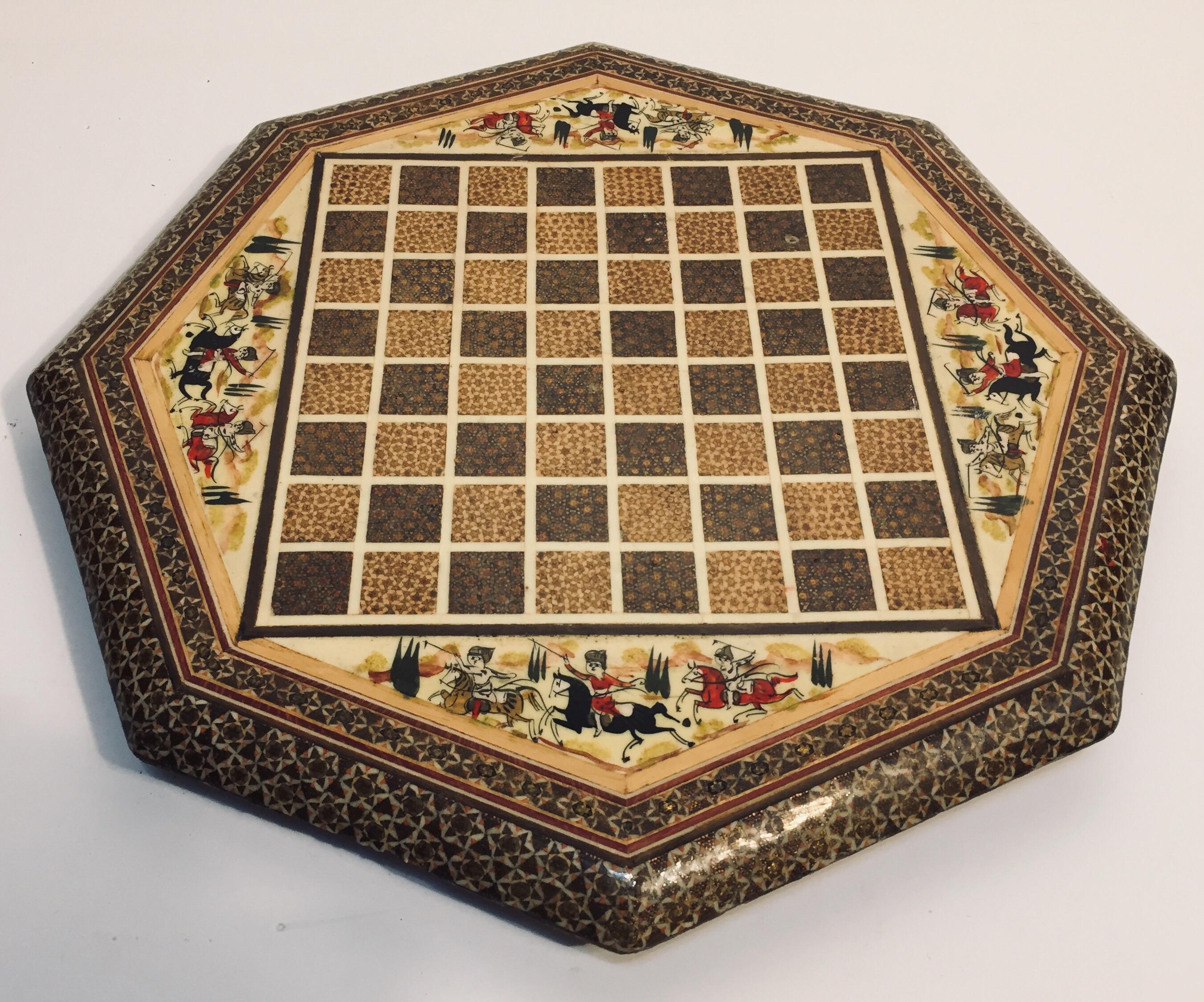 Persian Octagonal Backgammon and Chess Game 7