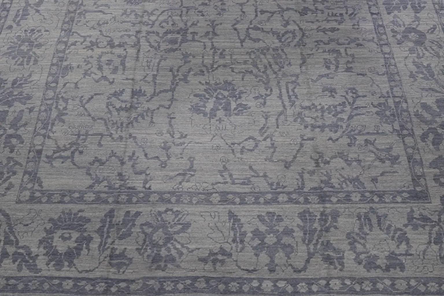 20th Century Persian Oushak Area Rugs Circa 1990 - Taupe Brown For Sale