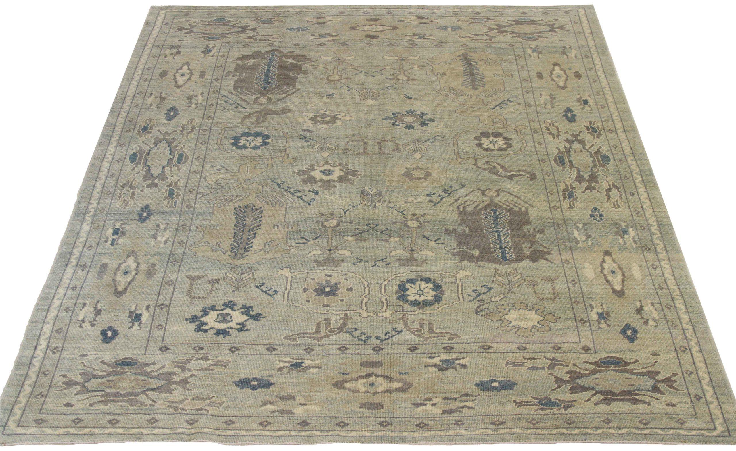Discover the elegance of Persian Oushak featuring Area Rugs in Circa 1990. Designed with meticulous attention to detail, this exclusive design is perfect for enhancing your space.