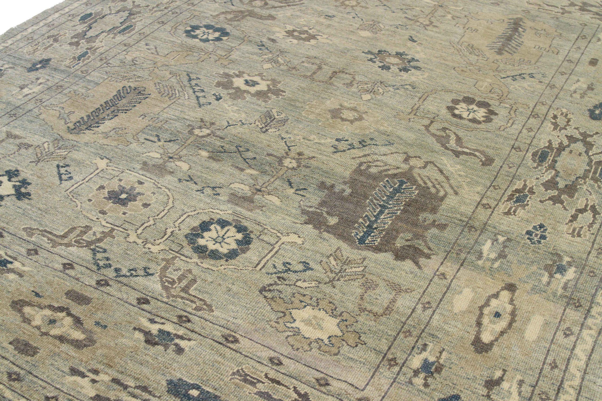 Asian Persian Oushak Area Rugs Circa 1990 - 68382 For Sale