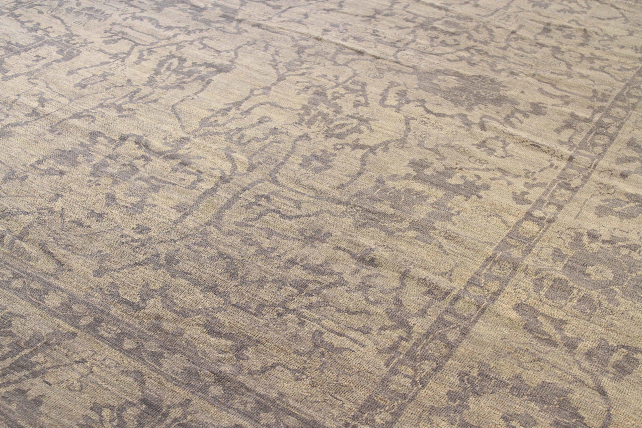 Asian Persian Oushak Area Rugs Circa 1990 - 68621 For Sale