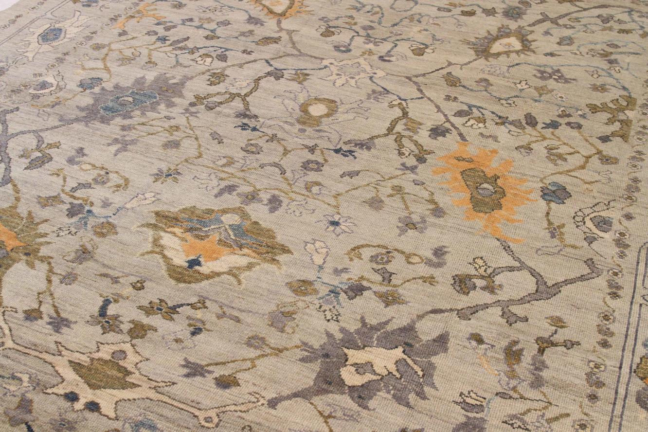 Asian Persian Oushak Area Rugs Circa 1990 - 68765 For Sale