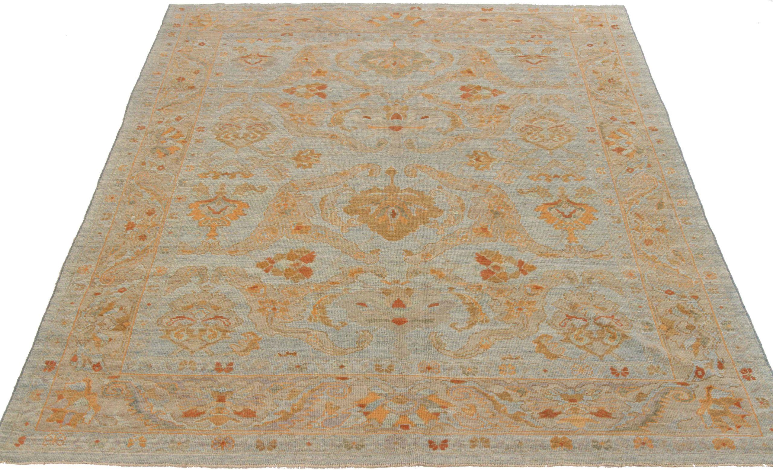Discover the elegance of Persian Oushak featuring Area Rugs in Circa 1990. Designed with meticulous attention to detail, this exclusive design is perfect for enhancing your space.