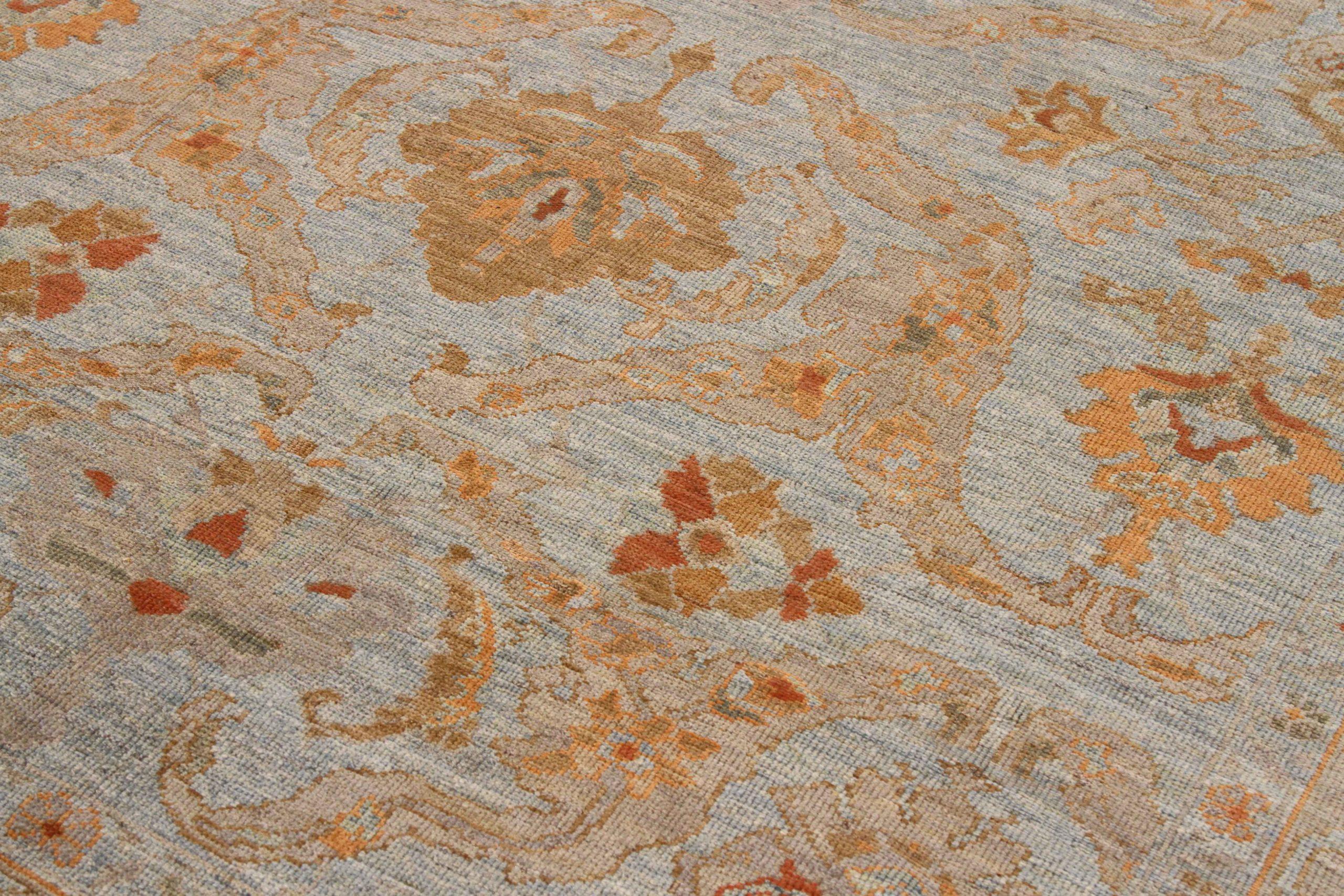 Asian Persian Oushak Area Rugs Circa 1990 - 69053 For Sale