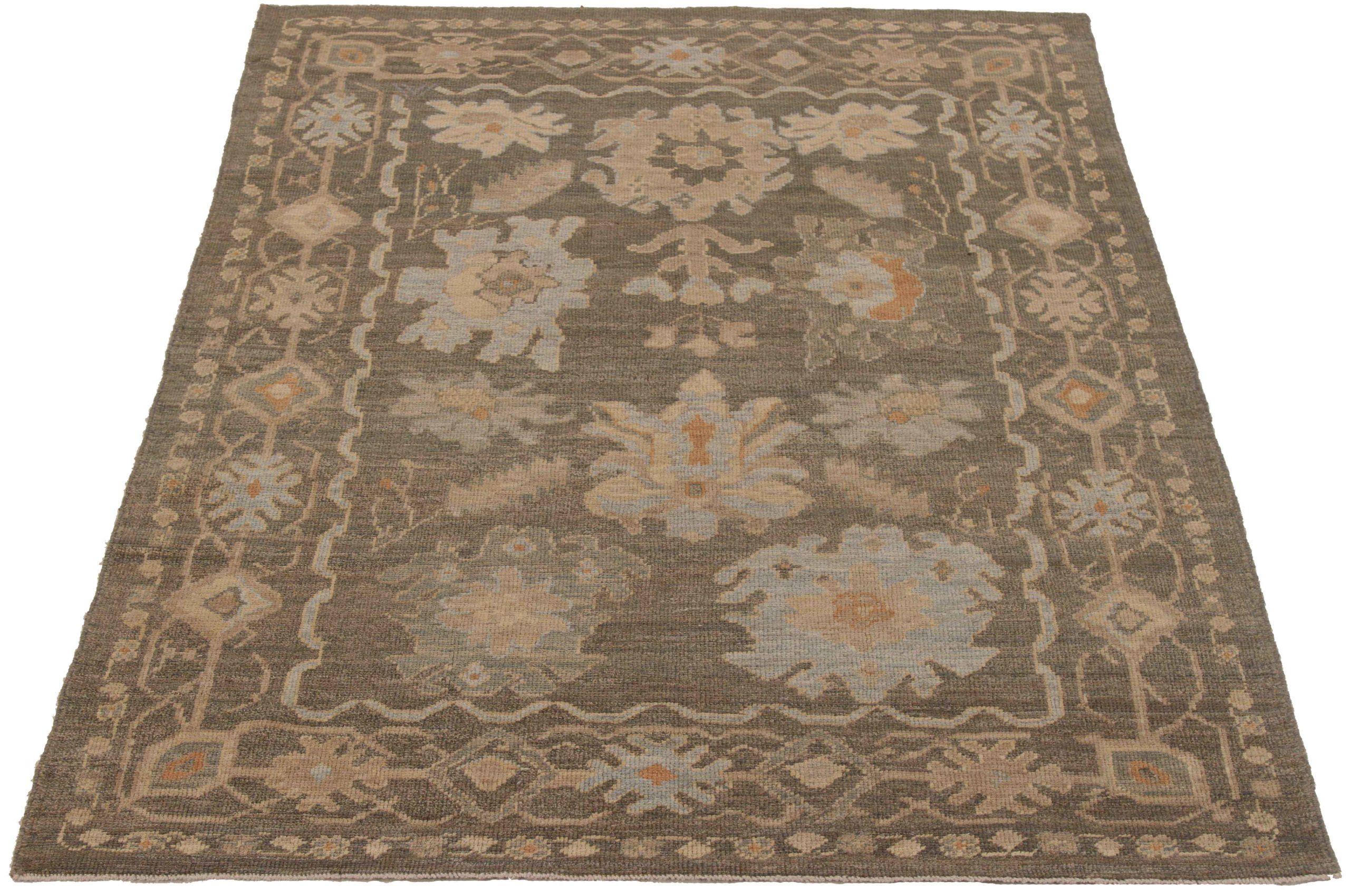 Discover the elegance of Persian Oushak featuring Area Rugs in Circa 1990. Designed with meticulous attention to detail, this exclusive design is perfect for enhancing your space.