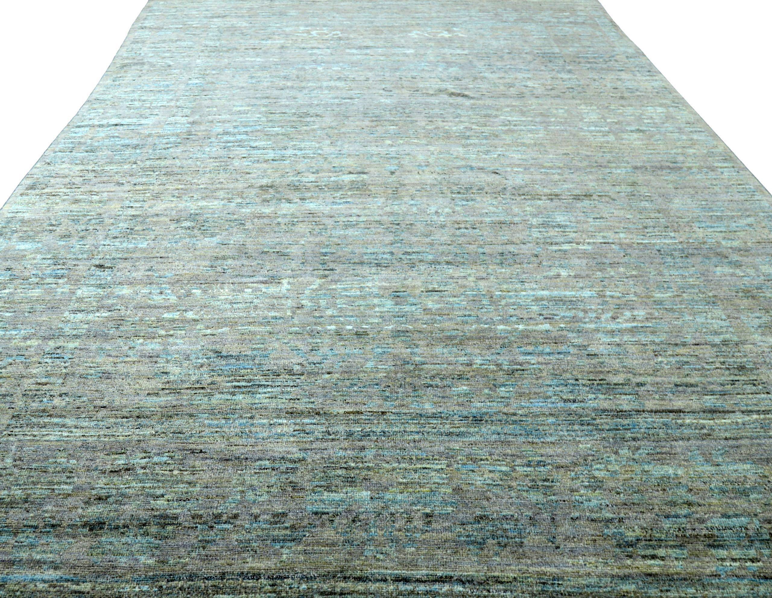 Discover the elegance of Persian Oushak featuring Area Rugs in Circa 1990. Designed with Wool and BlueBrown, this exclusive design is perfect for enhancing your space.