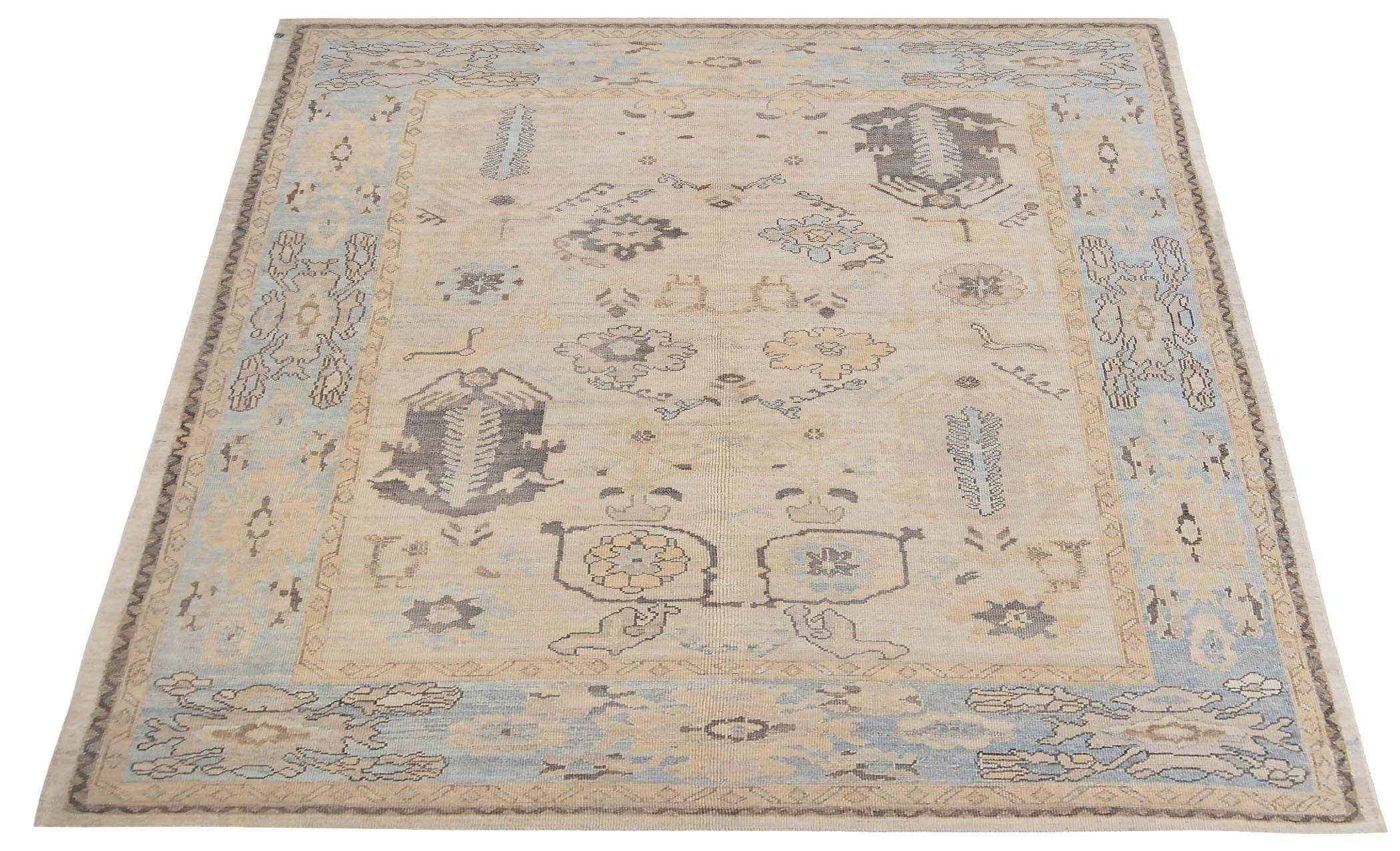 Discover the elegance of Persian Oushak featuring Area Rugs in Circa 1990. Designed with Wool and BlueIvory, this exclusive design is perfect for enhancing your space.