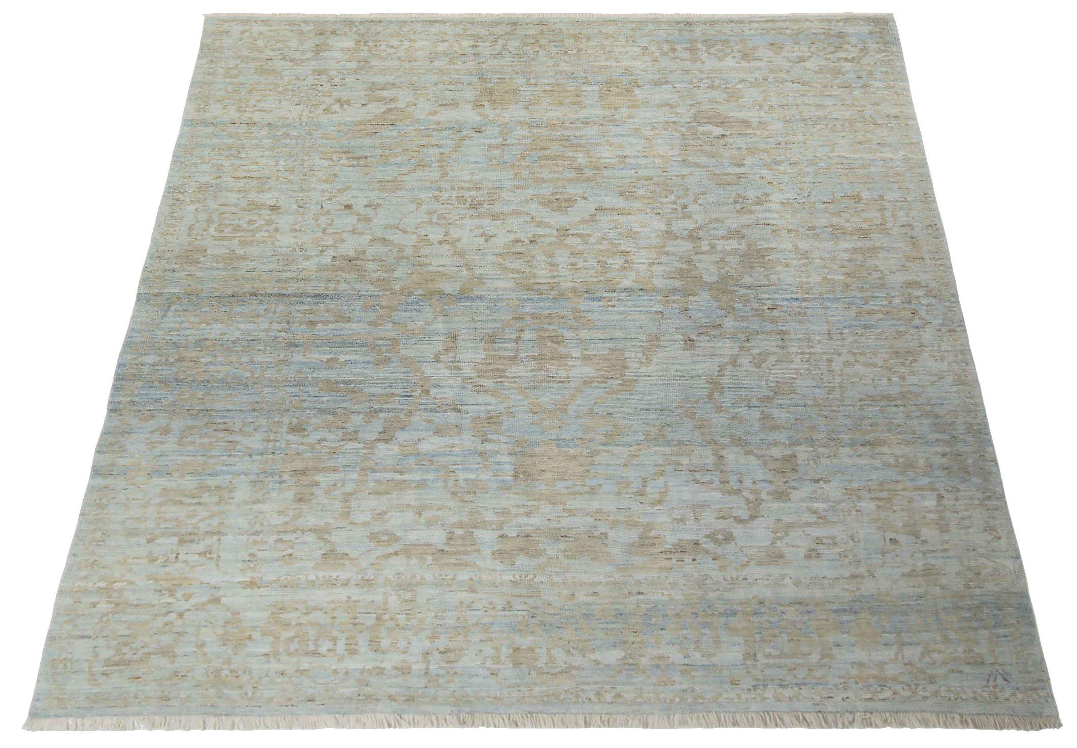 Discover the elegance of Persian Oushak featuring Area Rugs in Circa 1990. Designed with Wool and BlueIvory, this exclusive design is perfect for enhancing your space.