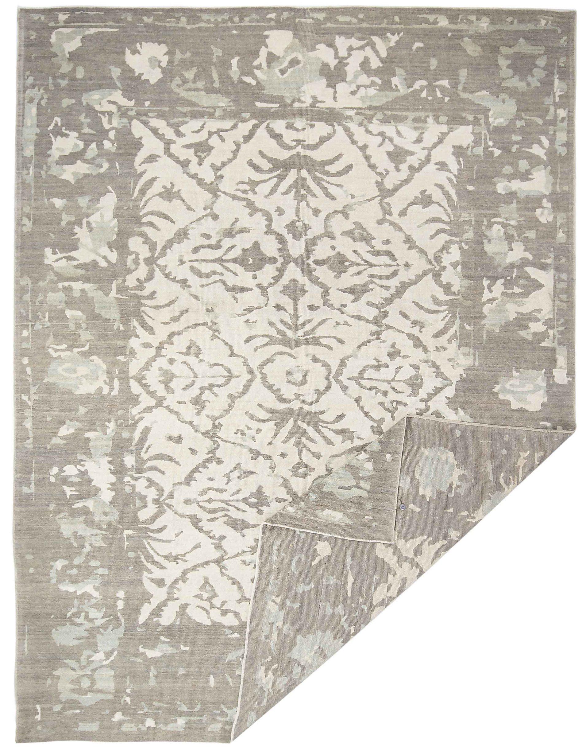 Asiatico Tappeti persiani Oushak Circa 1990 - Lana Marrone Avorio Design - 89065 in vendita