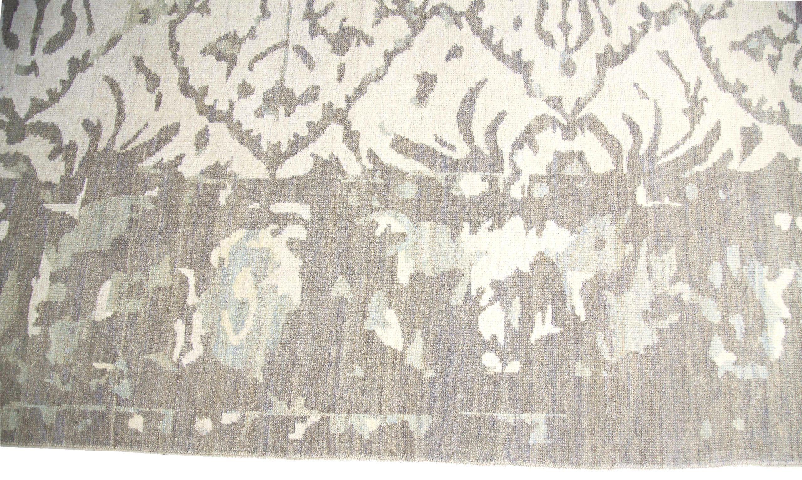 XX secolo Tappeti persiani Oushak Circa 1990 - Lana Marrone Avorio Design - 89065 in vendita