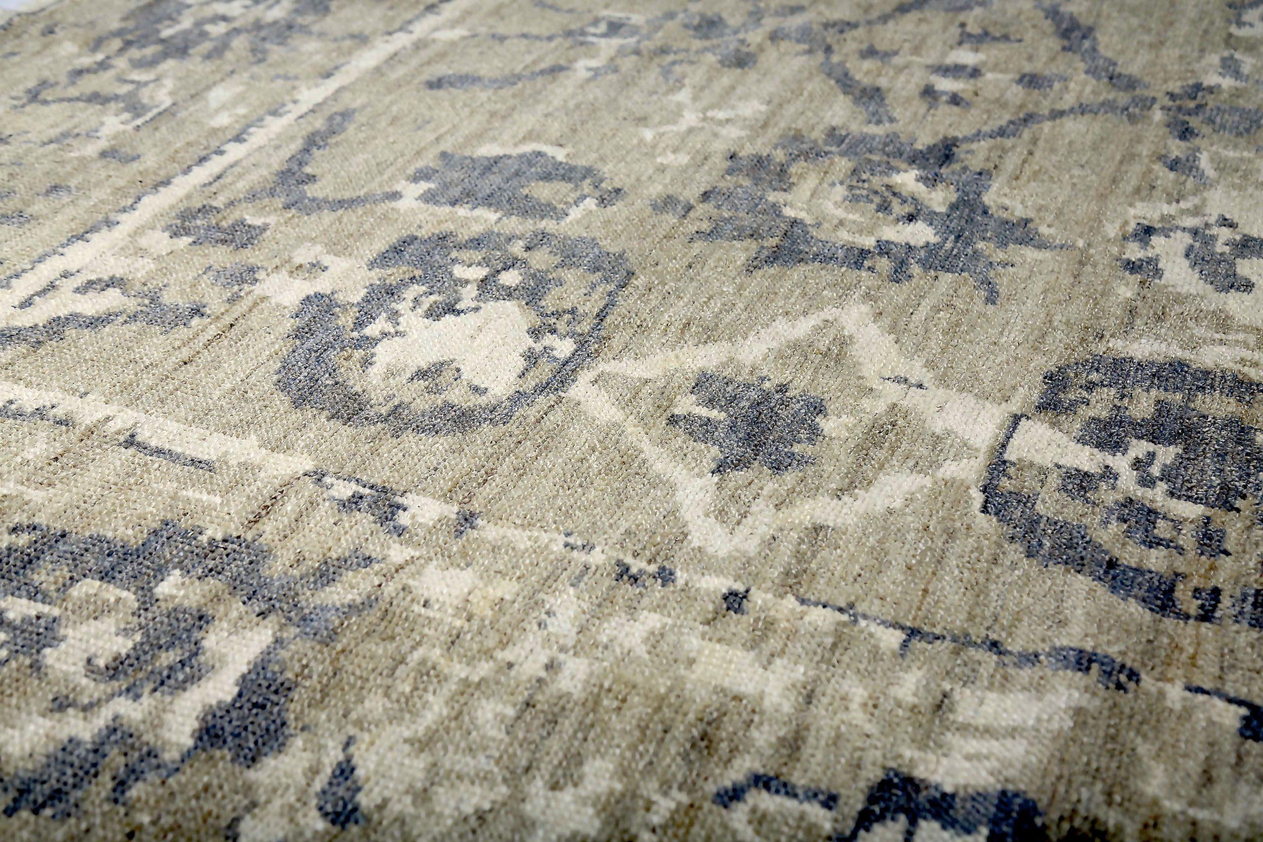 XX secolo Tappeti persiani Oushak Circa 1990 - Lana Marrone Avorio Taupe Design - 89028 in vendita