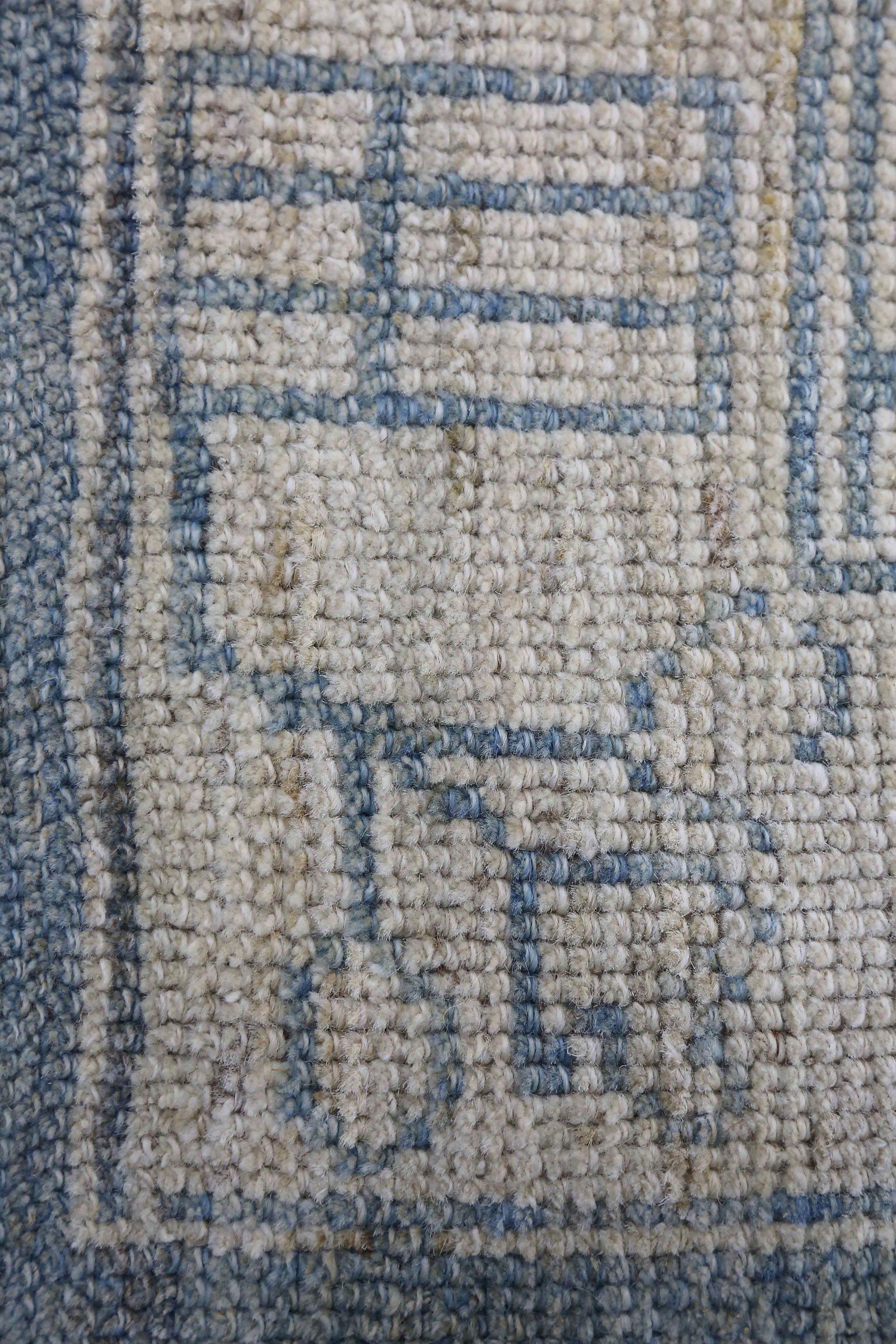 Persische Oushak-Teppiche Circa 1990 - Wolle Grau Elfenbein Design - 89015 (20. Jahrhundert) im Angebot