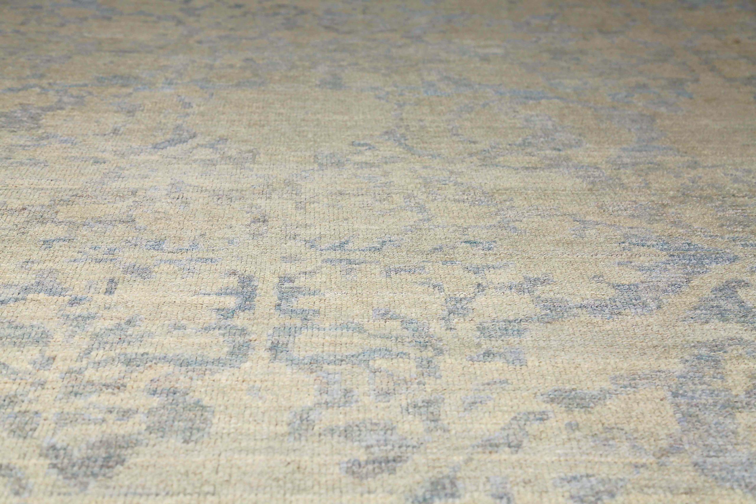 Persische Oushak-Teppiche Circa 1990 - Wolle Grau Elfenbein Design - 89049 im Zustand „Hervorragend“ im Angebot in Dallas, TX