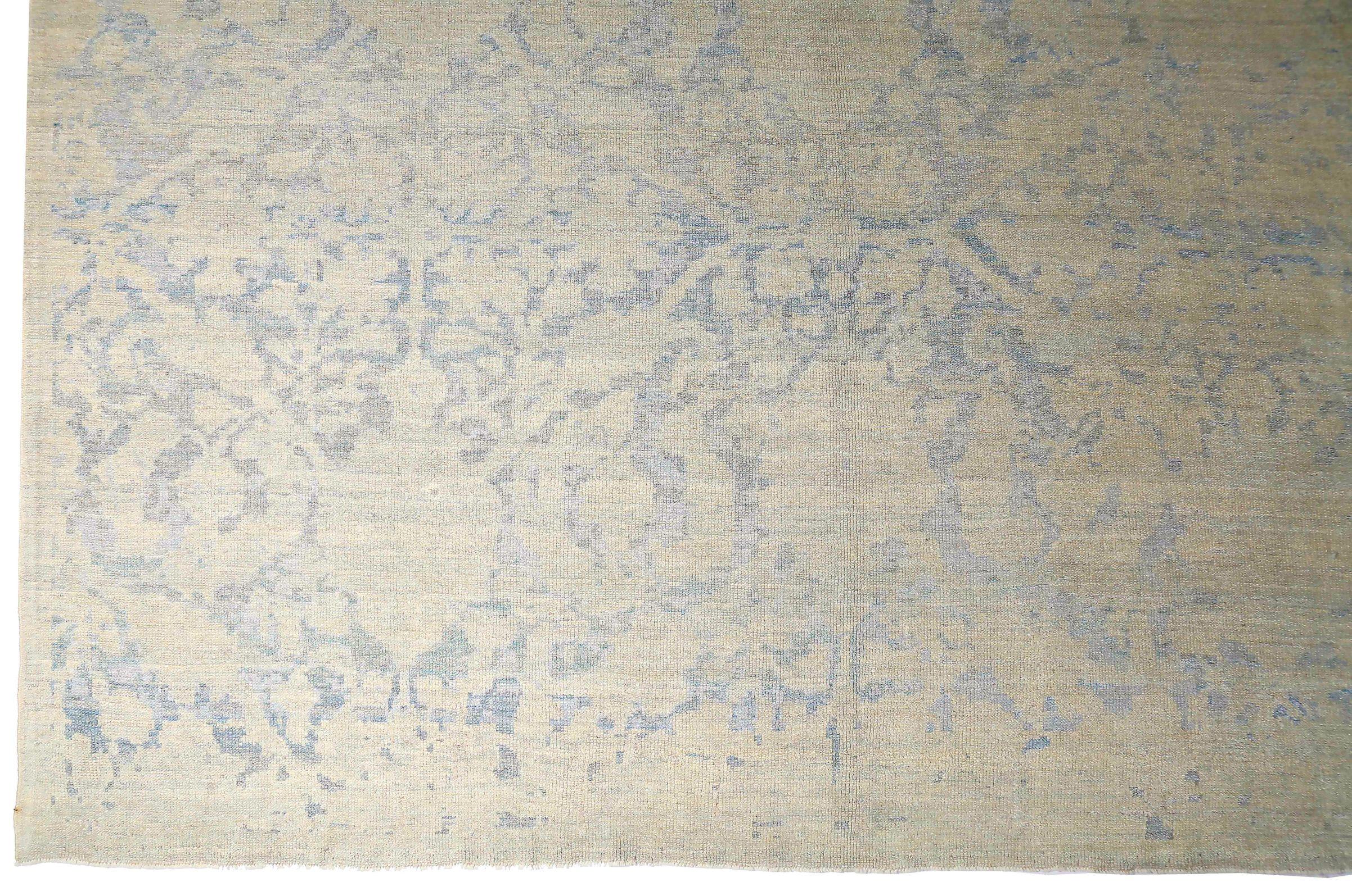 Persische Oushak-Teppiche Circa 1990 - Wolle Grau Elfenbein Design - 89049 (20. Jahrhundert) im Angebot