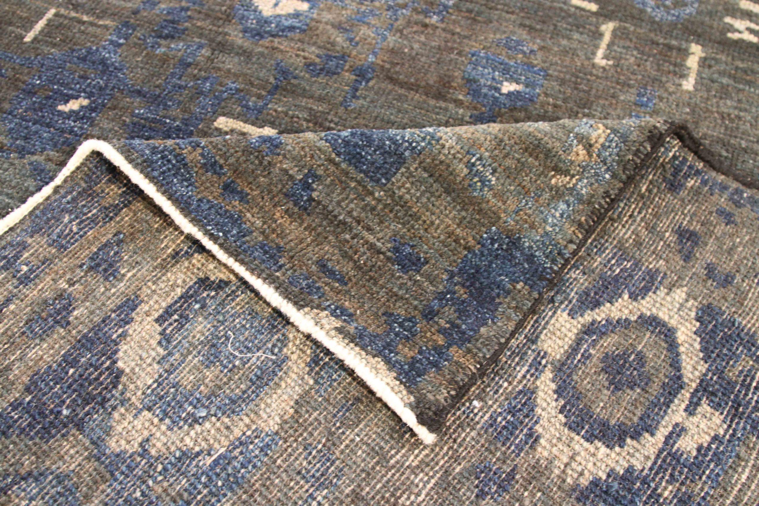 Tapis de sol persan Design/One - Laine Bleu Brown Ivory Design - 88034 Excellent état - En vente à Dallas, TX