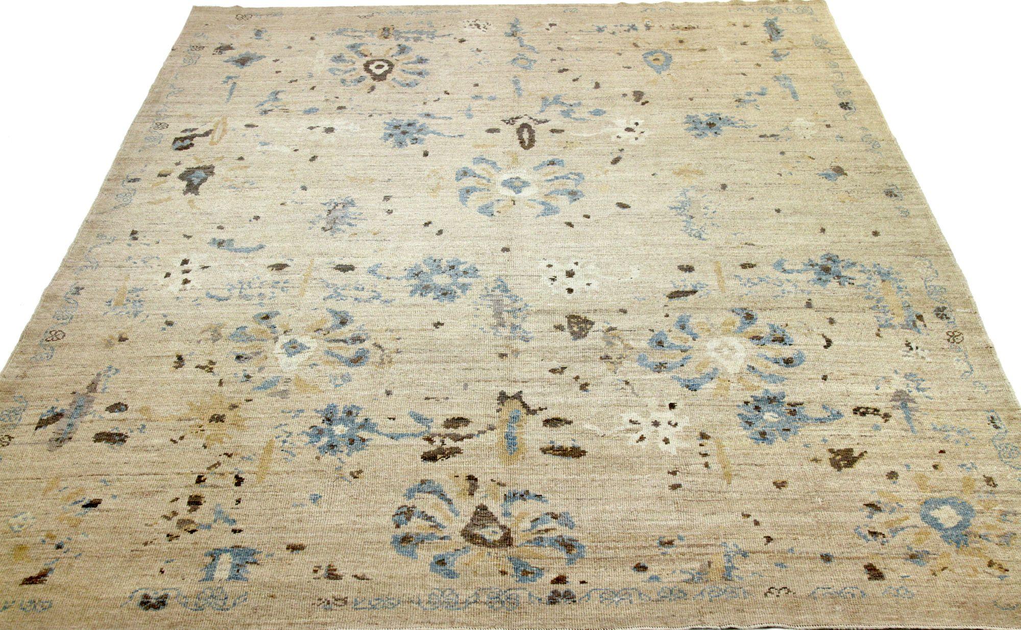 Discover the elegance of Persian Oushak featuring Area Rugs in Circa 1990. Designed with Wool and BlueBrownIvory, this exclusive design is perfect for enhancing your space.
