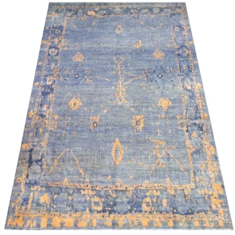 Discover the elegance of Persian Oushak featuring Area Rugs in Circa 1990. Designed with Wool and BlueYellow, this exclusive design is perfect for enhancing your space.
