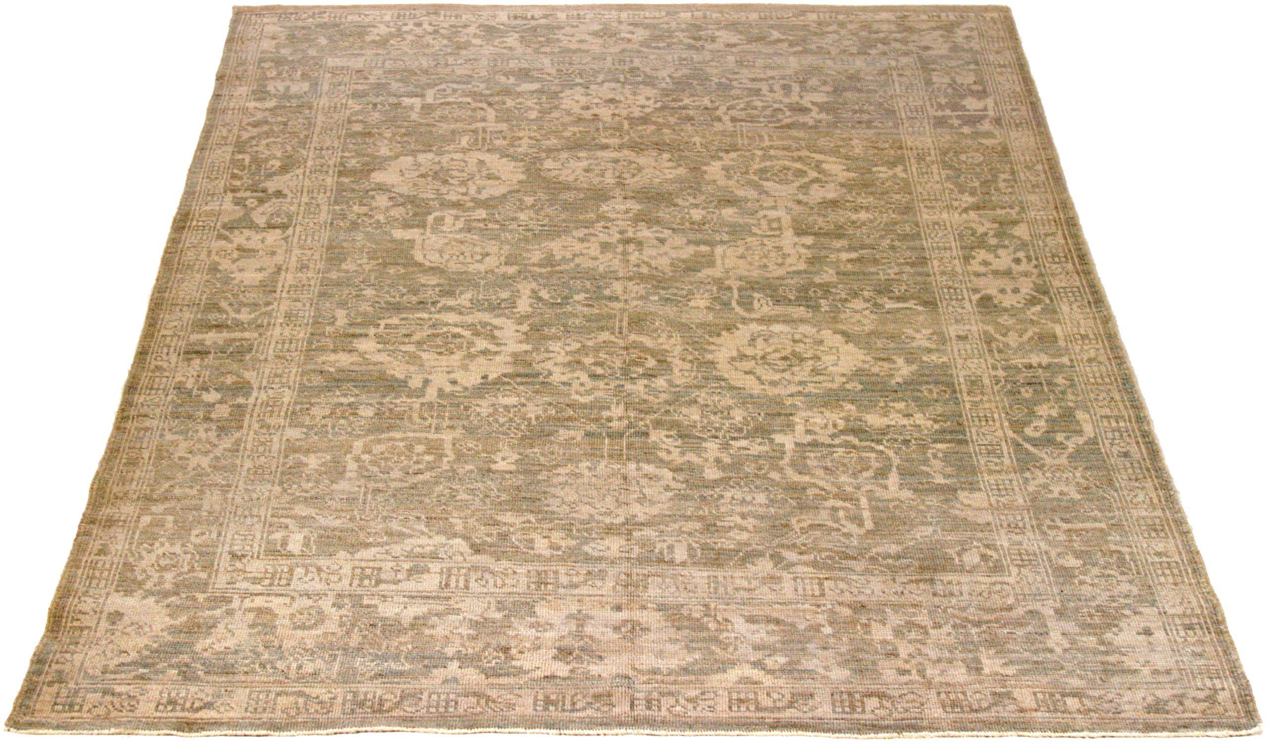 Discover the elegance of Persian Oushak featuring Area Rugs in Circa 1990. Designed with Wool and BrownIvory, this exclusive design is perfect for enhancing your space.