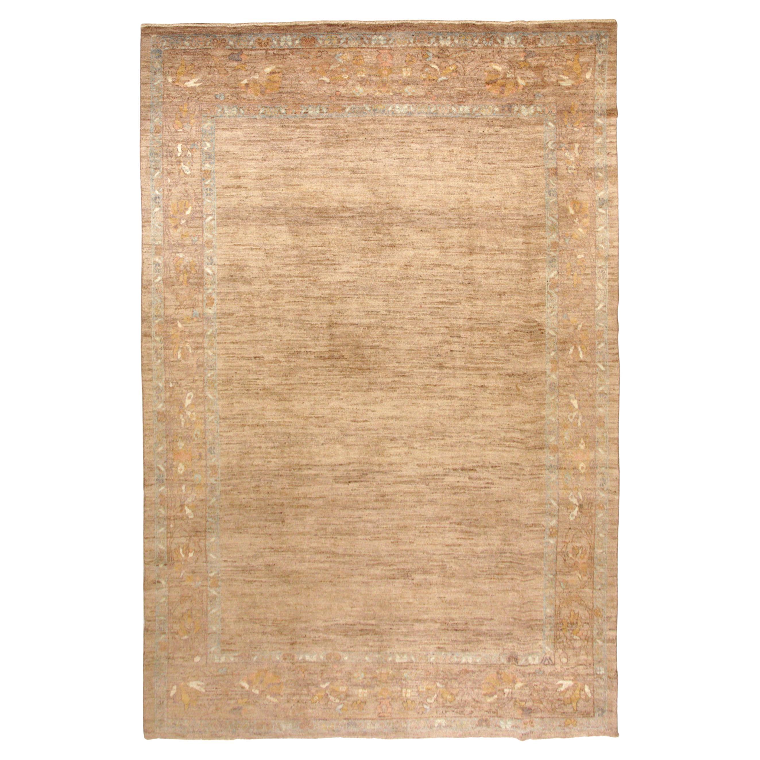 Persische Oushak Teppiche - Wolle Braun Elfenbein Gelb Design - 88175