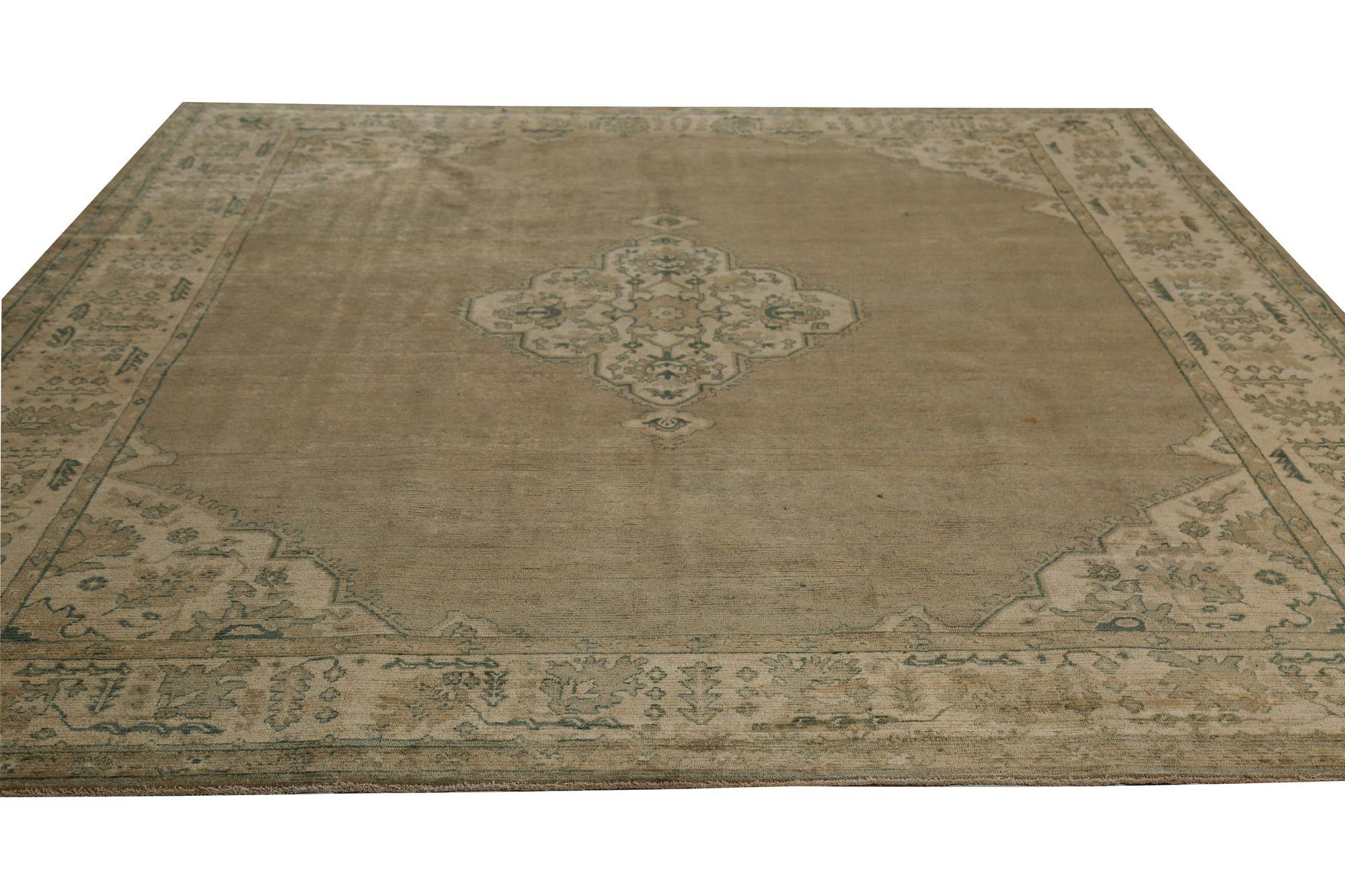 Iracheno Tappeti persiani Oushak - Lana Marrone Taupe Design - 96740 in vendita