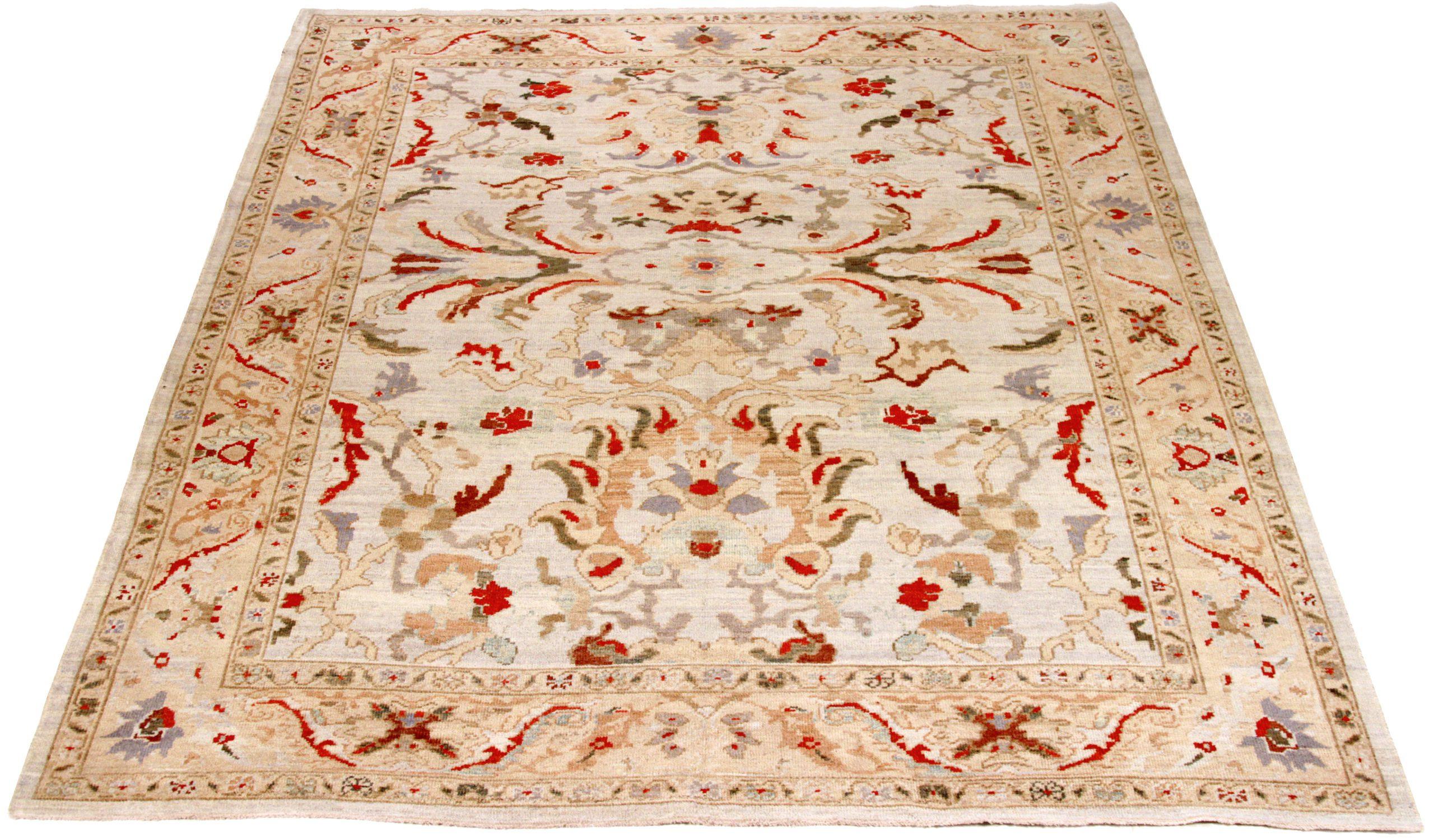 Scopri l'eleganza dei tappeti persiani Oushak con le caratteristiche dei tappeti CIRCA del 1990. Progettato con lana e IvoryRed, questo design esclusivo è perfetto per valorizzare il tuo spazio.