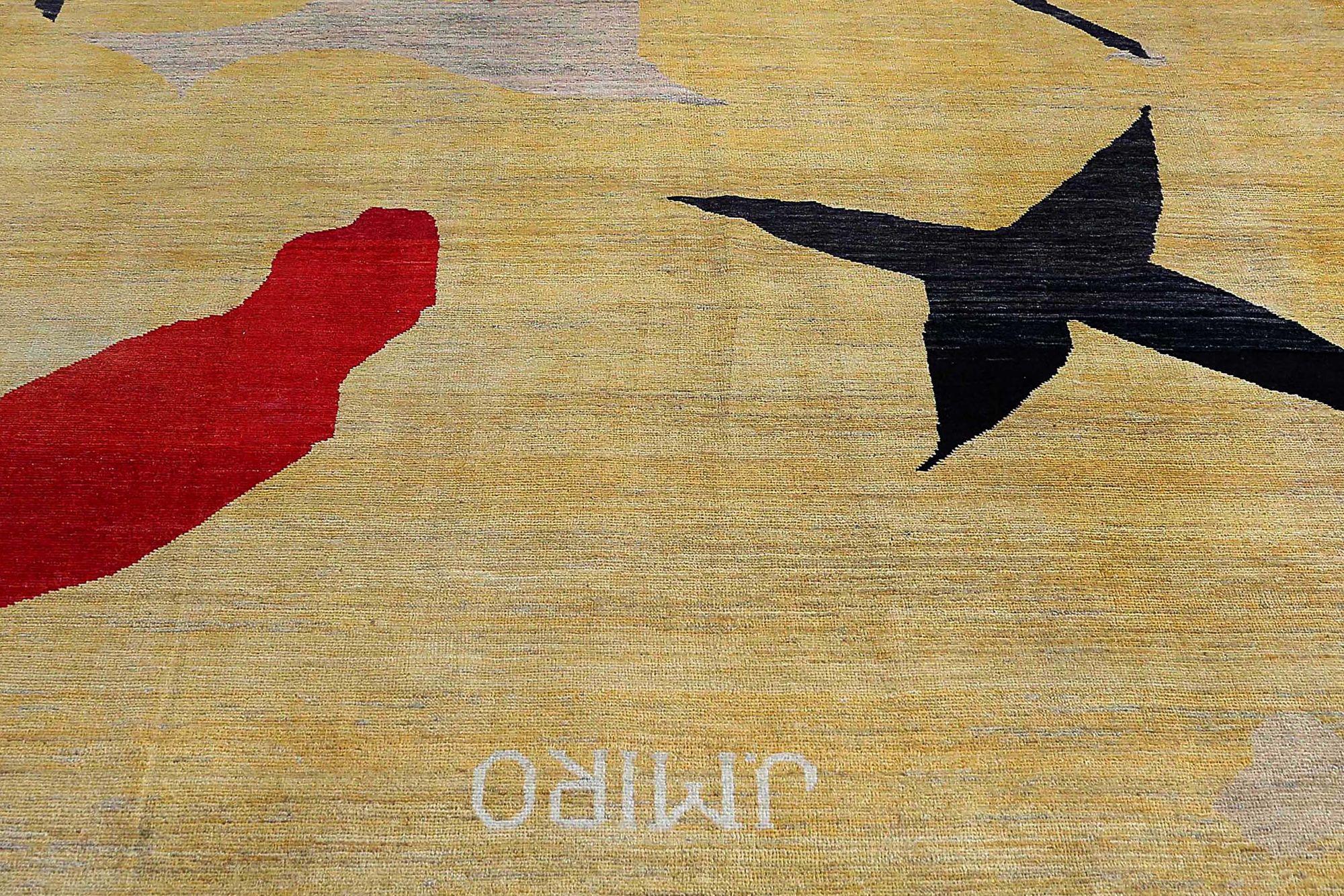 20ième siècle Tapis persans Oushak - Design en laine rouge jaune - 96781 en vente