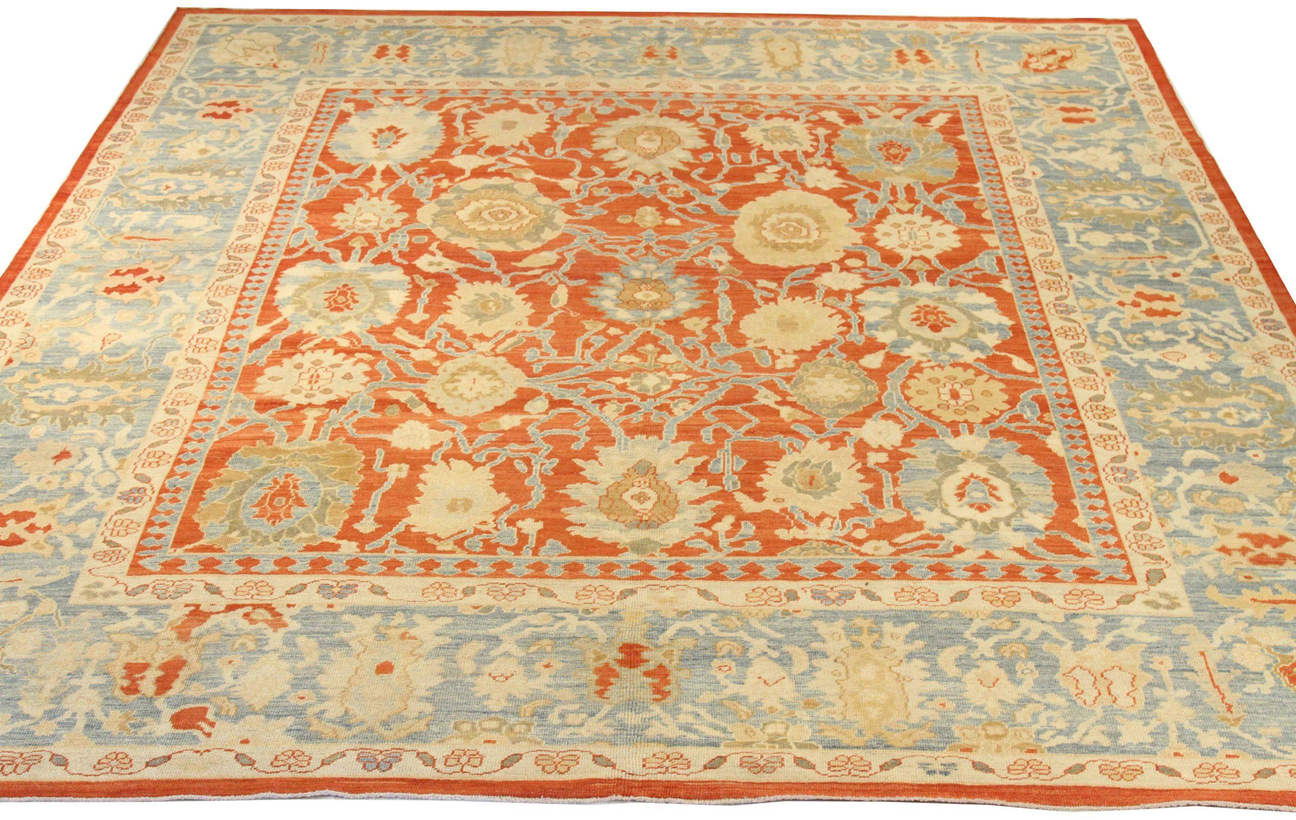 Découvrez l'élégance de l'Oushak persan, qui présente un magnifique travail d'artisanat, datant de 1990. Conçu avec une attention méticuleuse aux détails, ce design exclusif est parfait pour mettre en valeur votre espace.