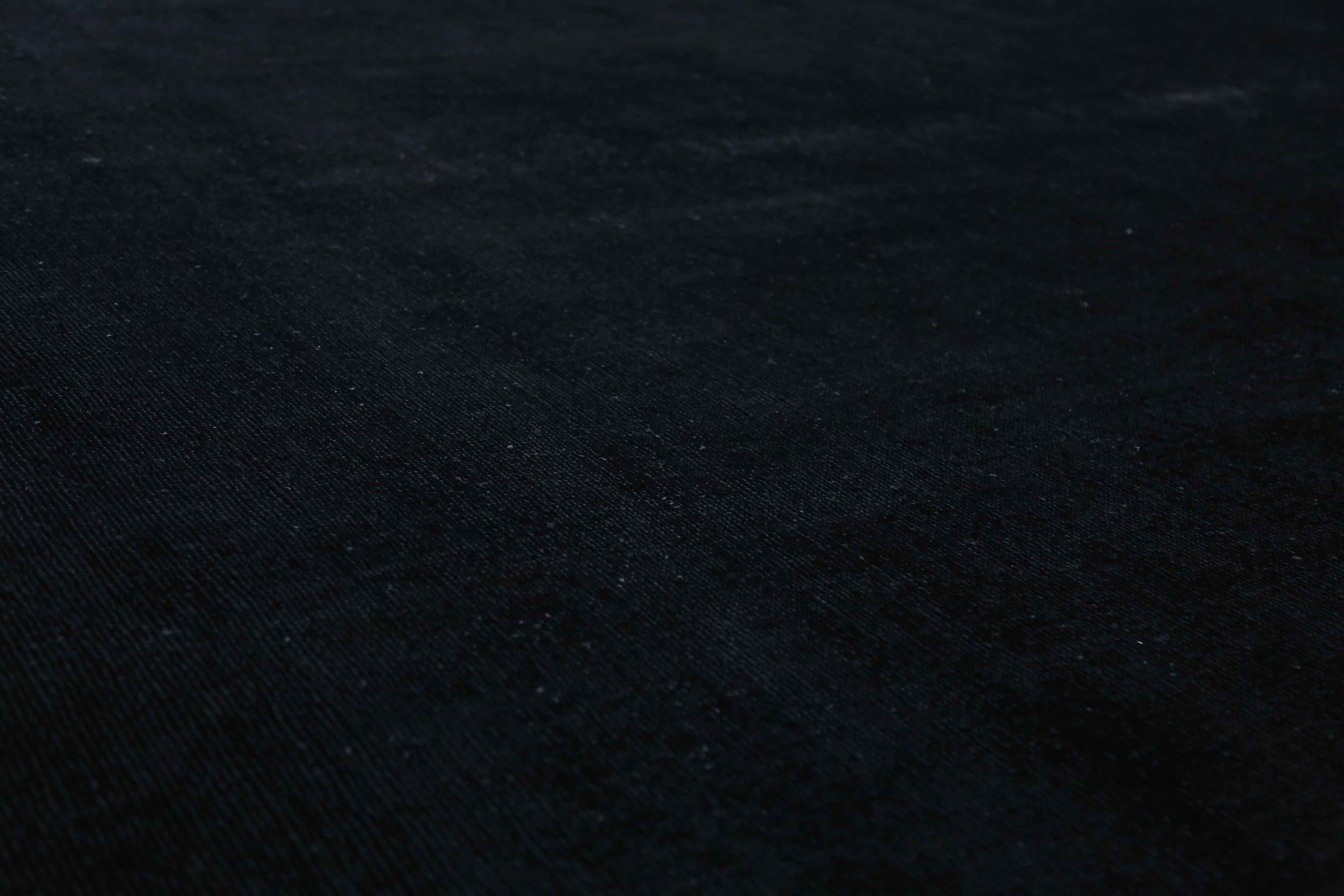 Alfombra Persa Oushak Circa 1990 - Lana Diseño Negro - 89070 en Excelente estado para la venta en Dallas, TX