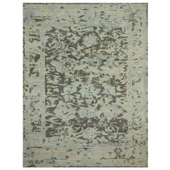 Tapis Persan Oushak Over Size - Laine Bleu Brown Ivory Design - 88962