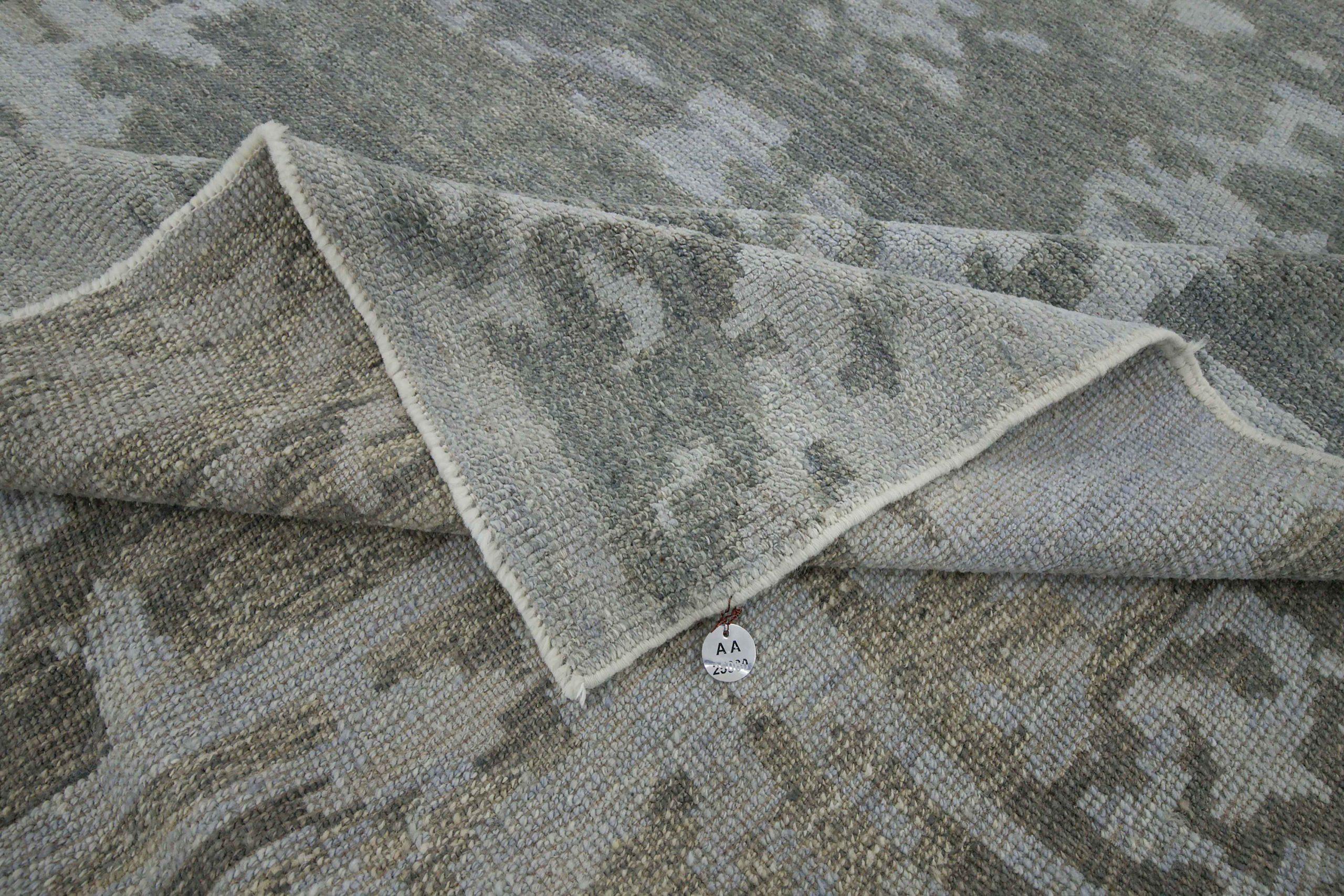 Persische Oushak Over Size Teppich - Wolle Grau Elfenbein Design - 88964 im Zustand „Hervorragend“ im Angebot in Dallas, TX
