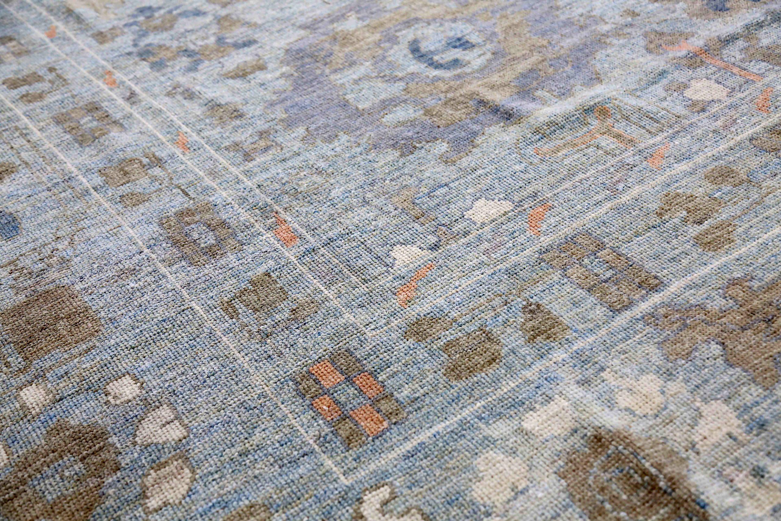 Tappeto persiano Oushak Over Size - Disegno in lana grigio avorio - 89021 In condizioni ottime in vendita a Dallas, TX