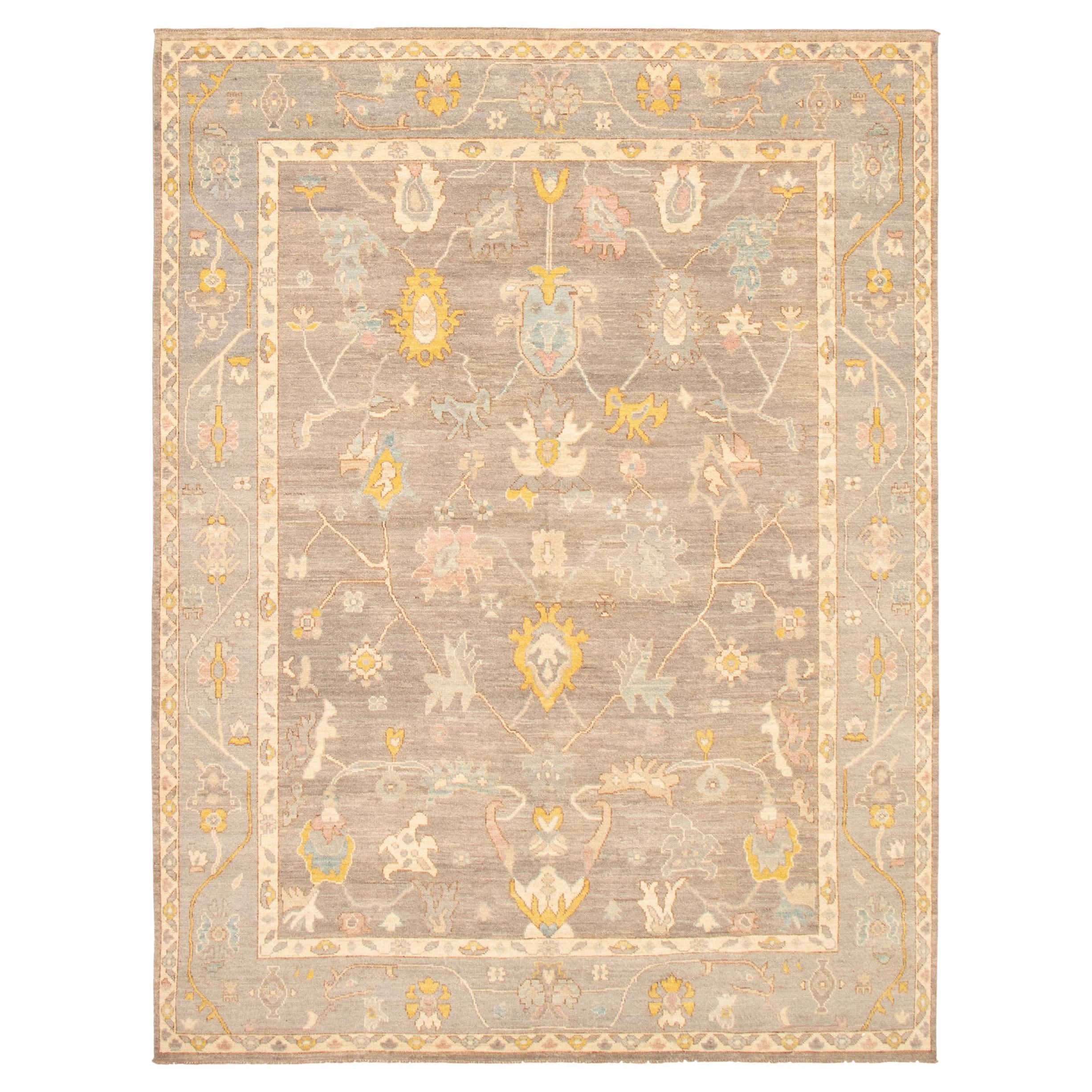 Vintage 1930s Persian Tabriz Rug, Neutral, 10x13 For Sale at 1stDibs