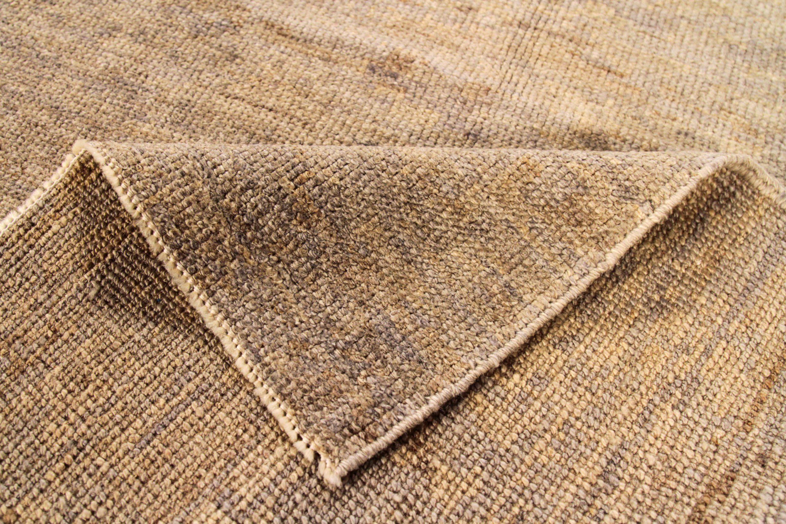 Persischer Oushak Kleiner Teppich CIRCA 1990 - Wolle Brown Design - 88154 im Zustand „Hervorragend“ im Angebot in Dallas, TX